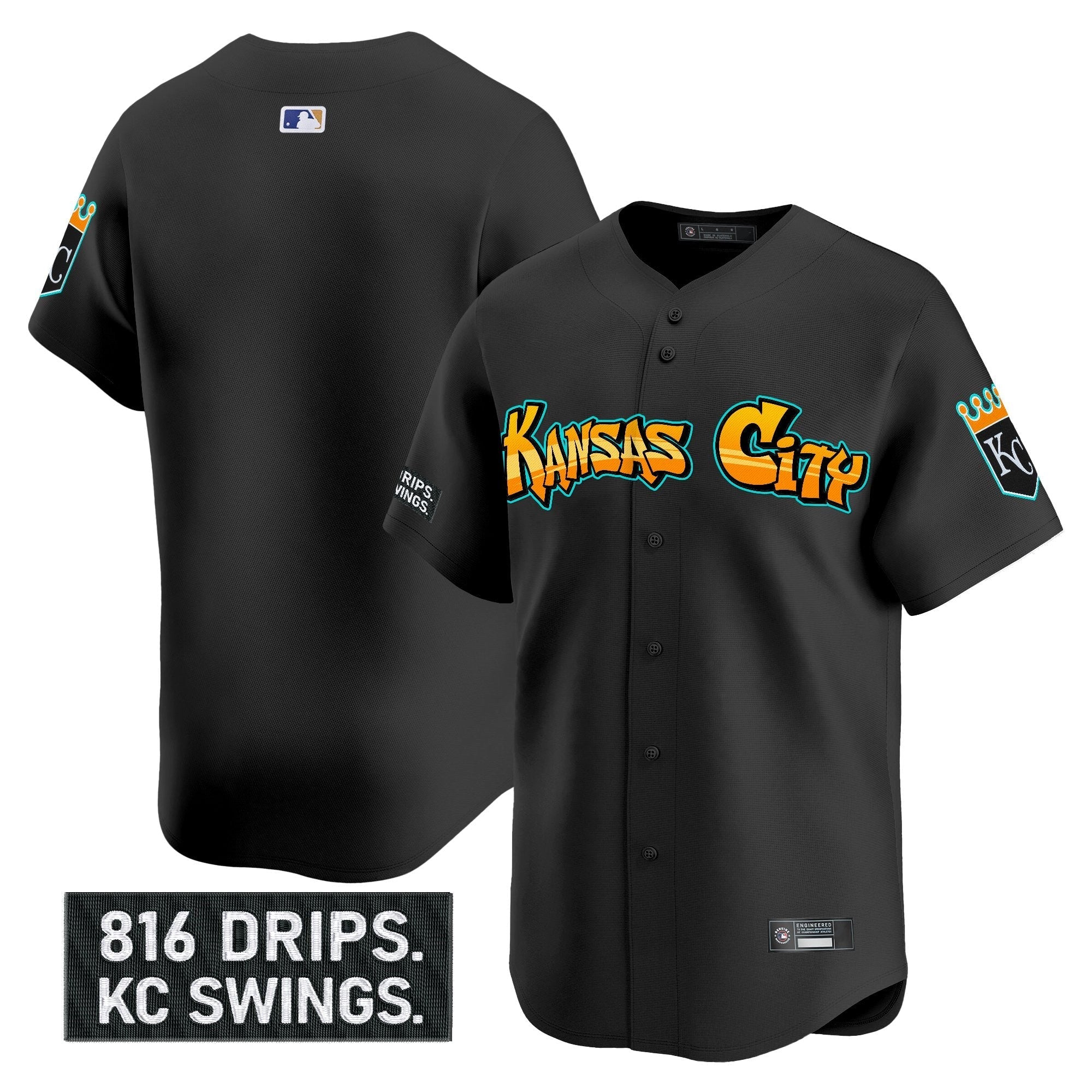 KC 'Graffiti Crown Drop Edition' Vapor Premier Limited Jersey - Stitched