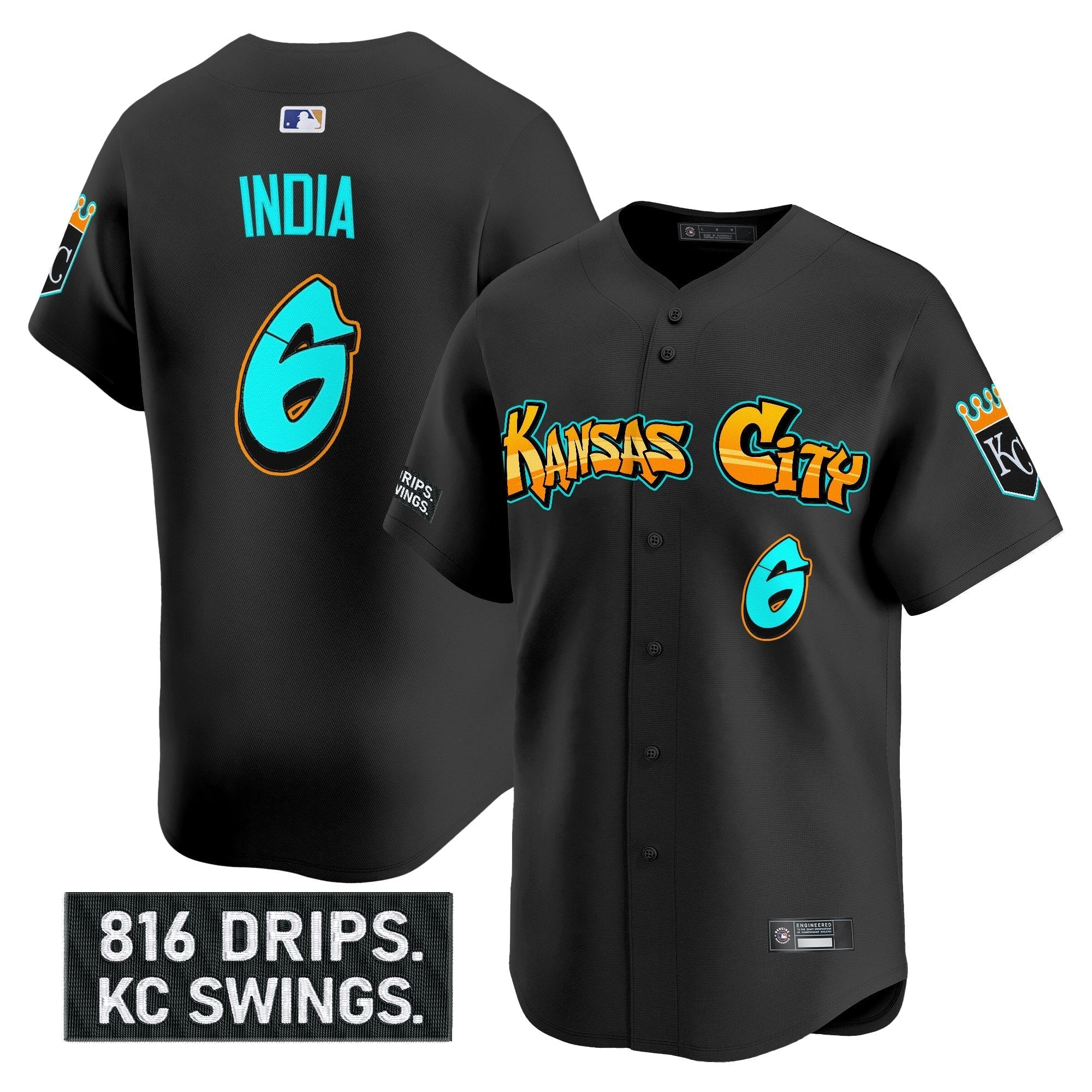 KC 'Graffiti Crown Drop Edition' Vapor Premier Limited Jersey - Stitched