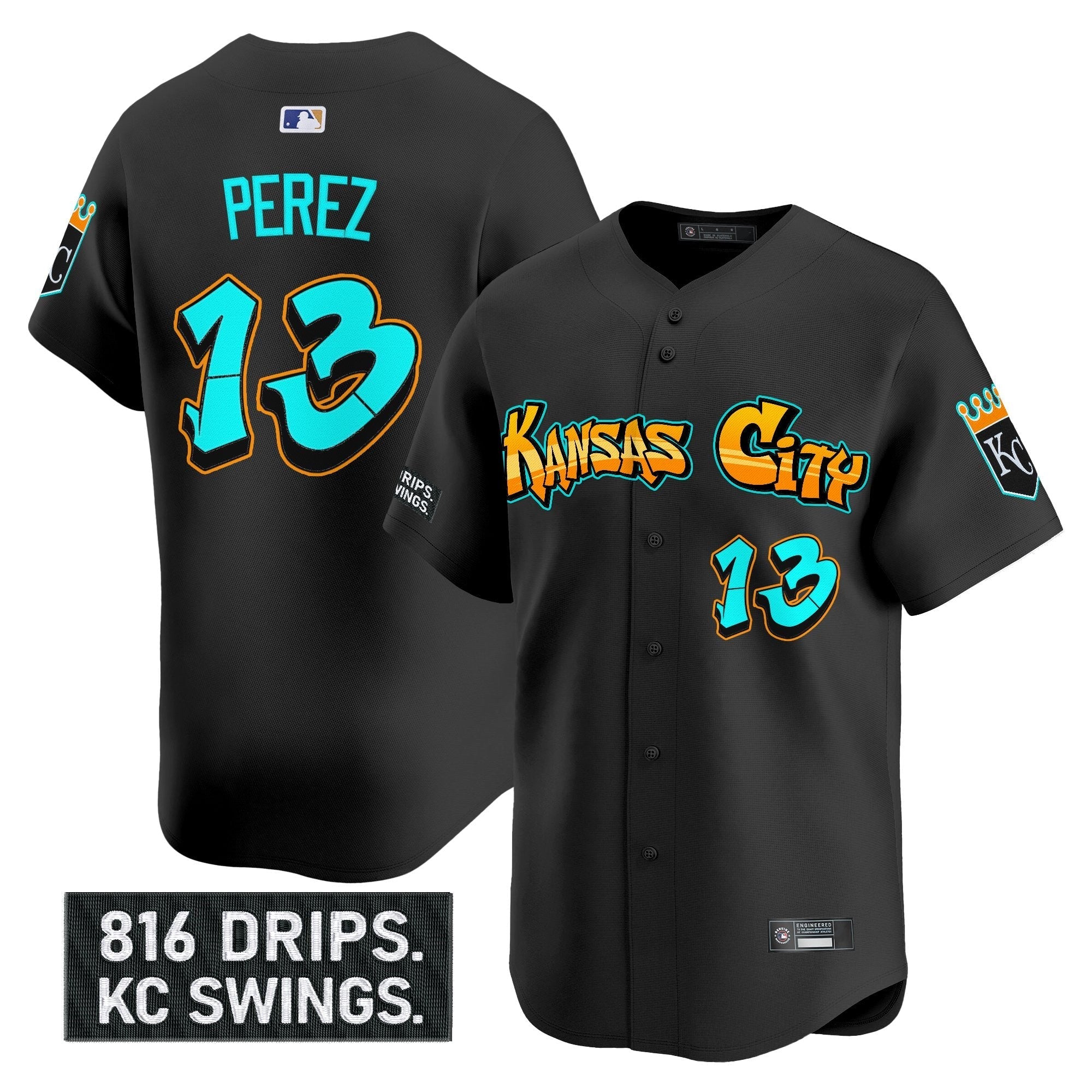 KC 'Graffiti Crown Drop Edition' Vapor Premier Limited Jersey - Stitched