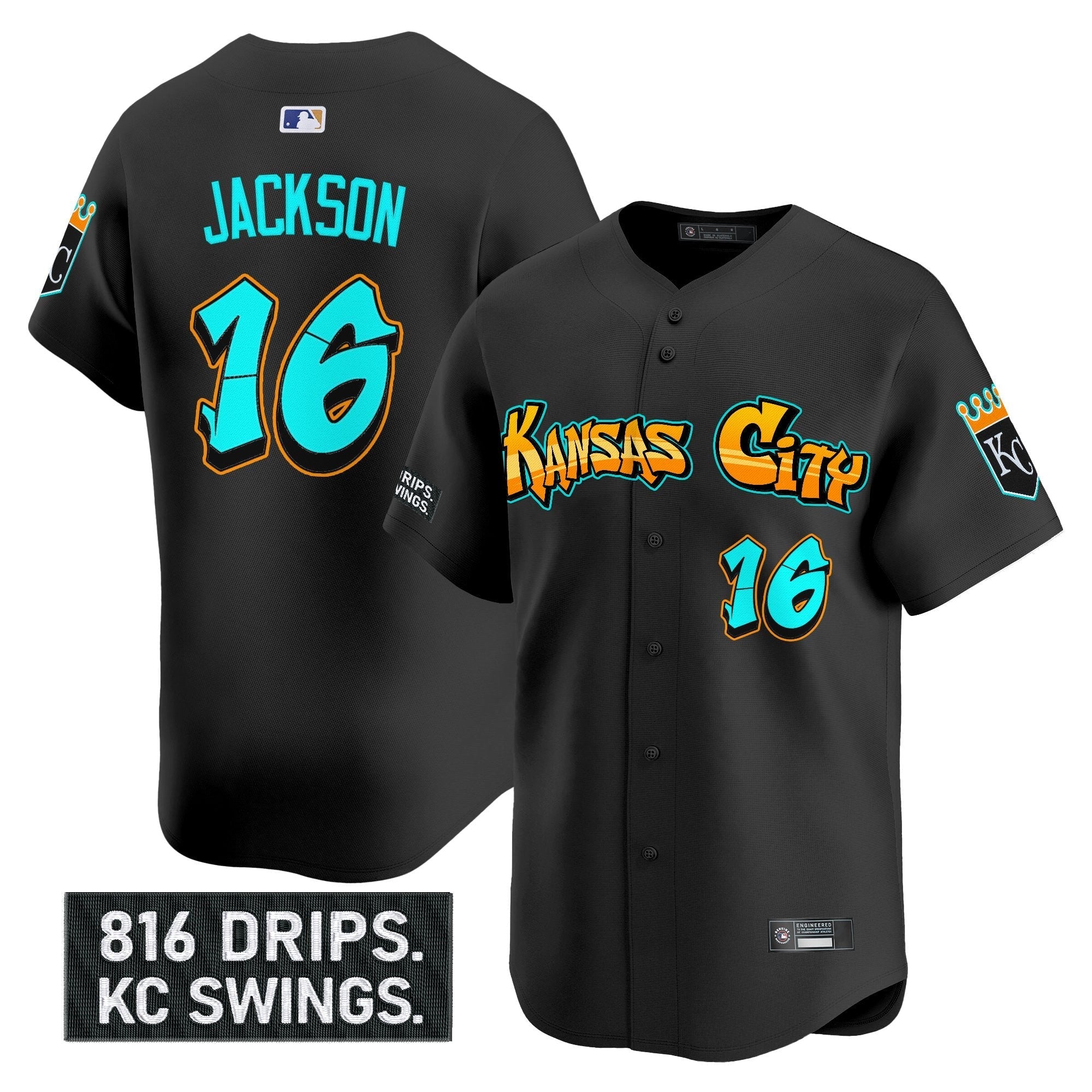 KC 'Graffiti Crown Drop Edition' Vapor Premier Limited Jersey - Stitched