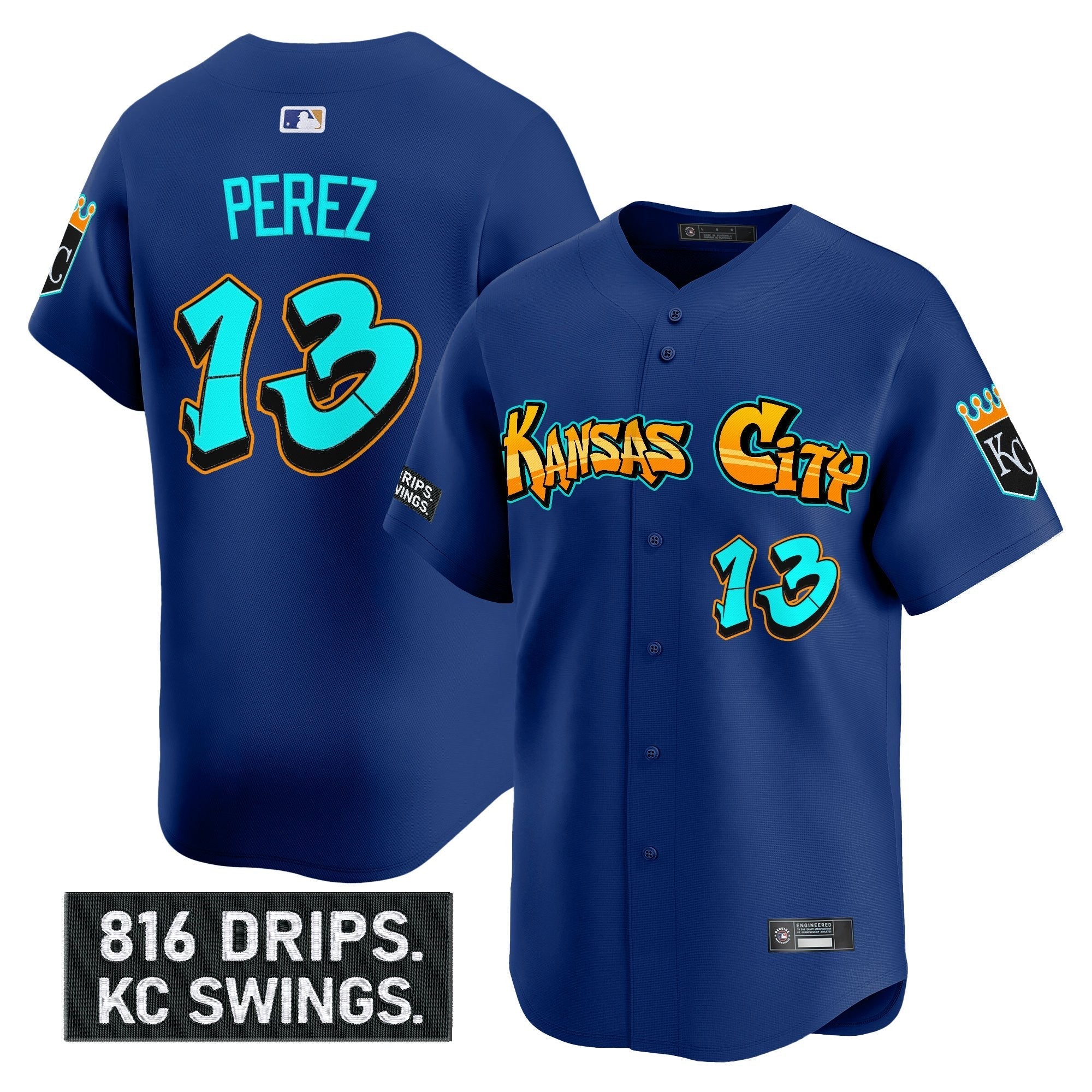 KC 'Graffiti Crown Drop Edition' Vapor Premier Limited Jersey - Stitched
