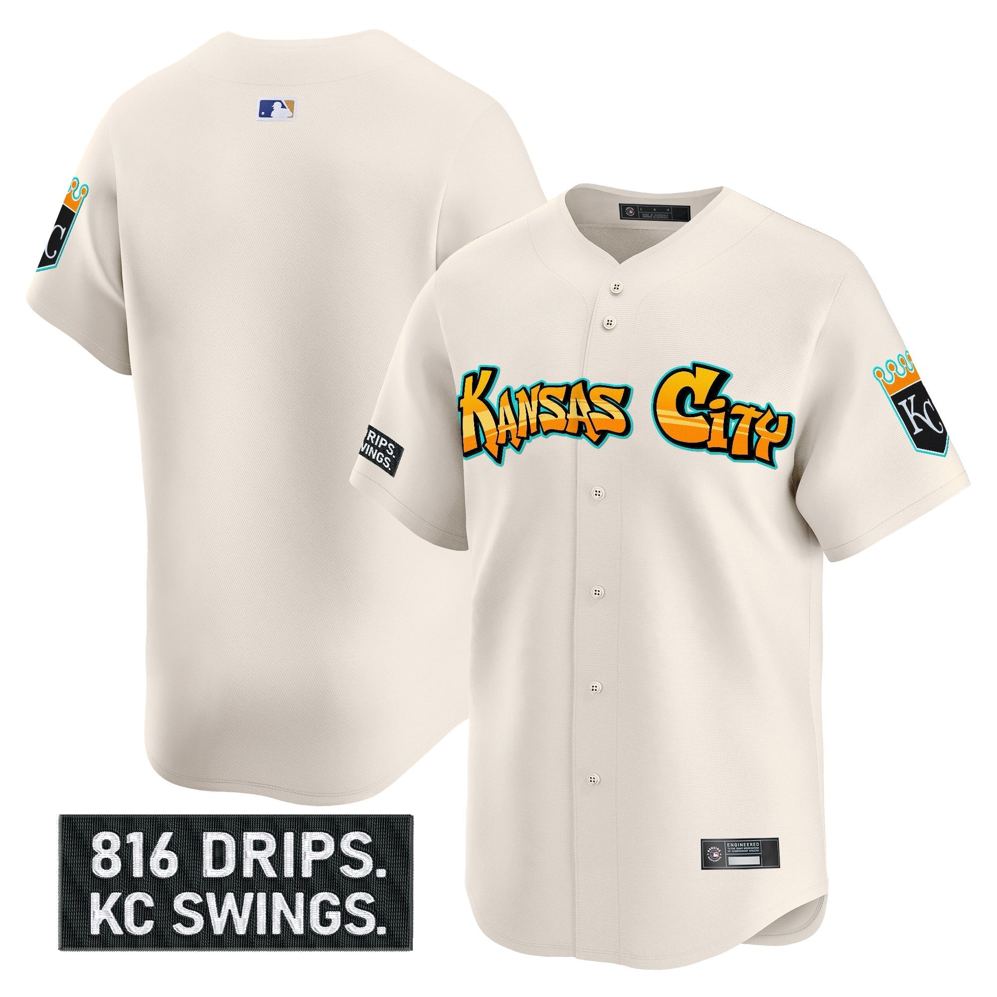 KC 'Graffiti Crown Drop Edition' Vapor Premier Limited Jersey - Stitched