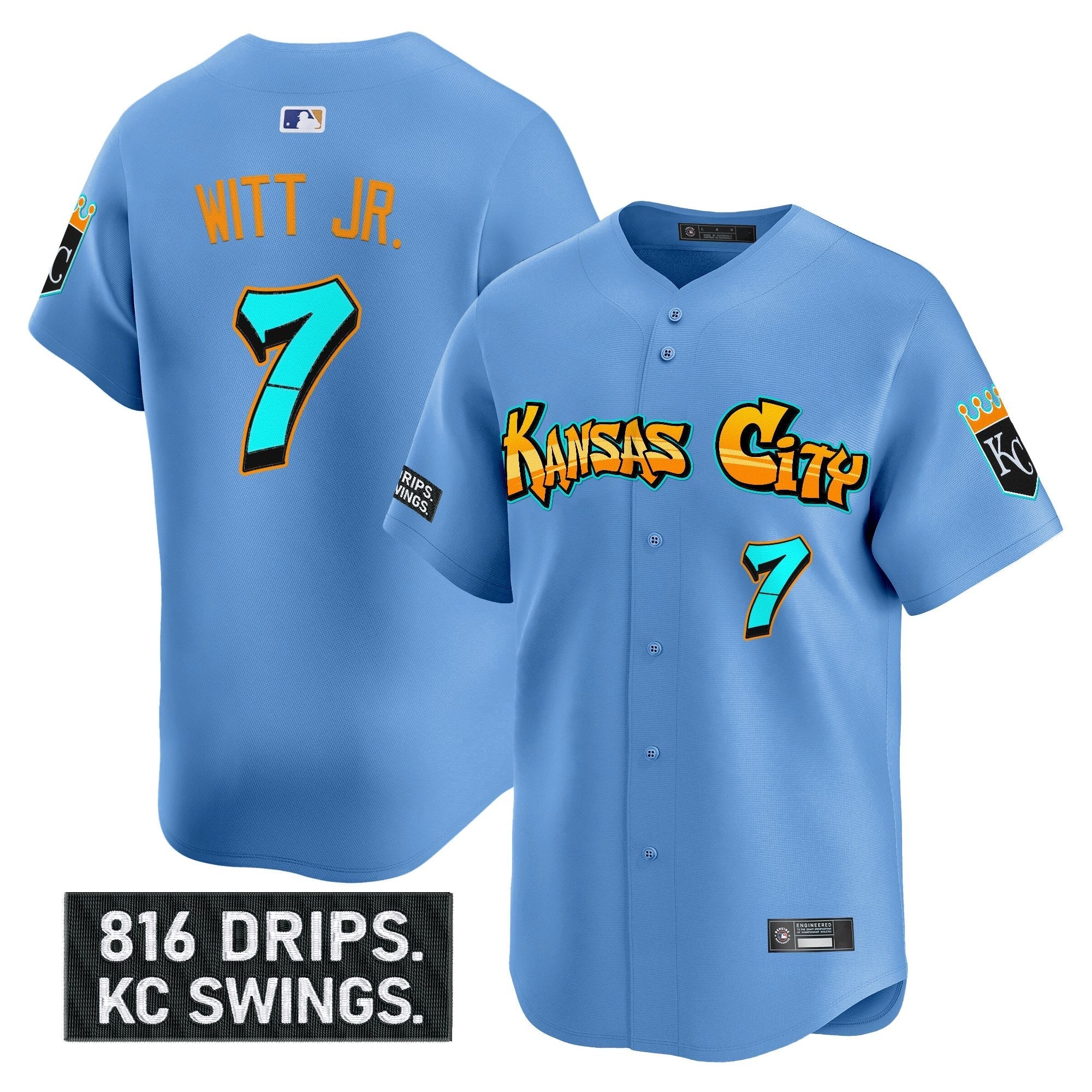 KC 'Graffiti Crown Drop Edition' Vapor Premier Limited Jersey - Stitched