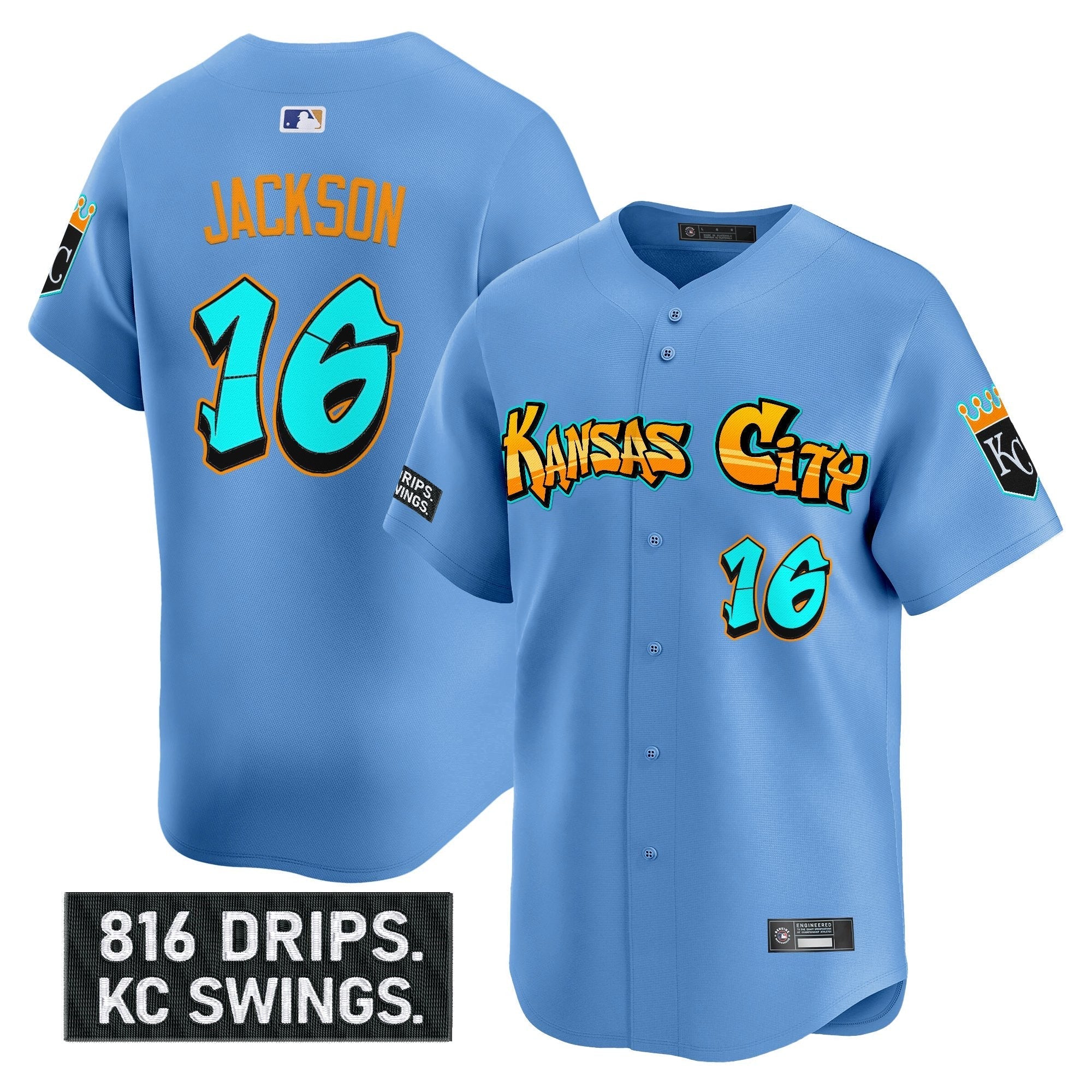 KC 'Graffiti Crown Drop Edition' Vapor Premier Limited Jersey - Stitched