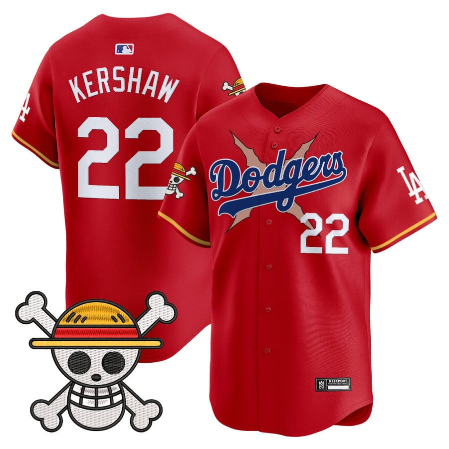 Men's Los Angeles Dodgers x One Piece 2025 Vapor Premier Limited Jersey - All Stitched