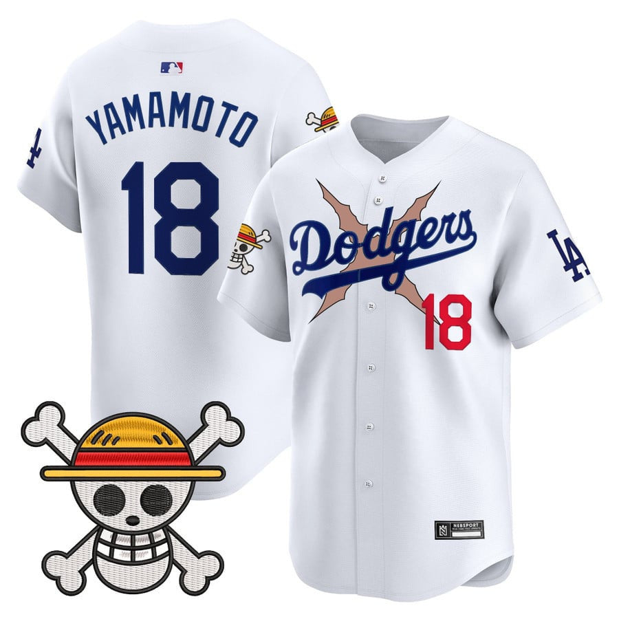 Men's Los Angeles Dodgers x One Piece 2025 Vapor Premier Limited Jersey - All Stitched
