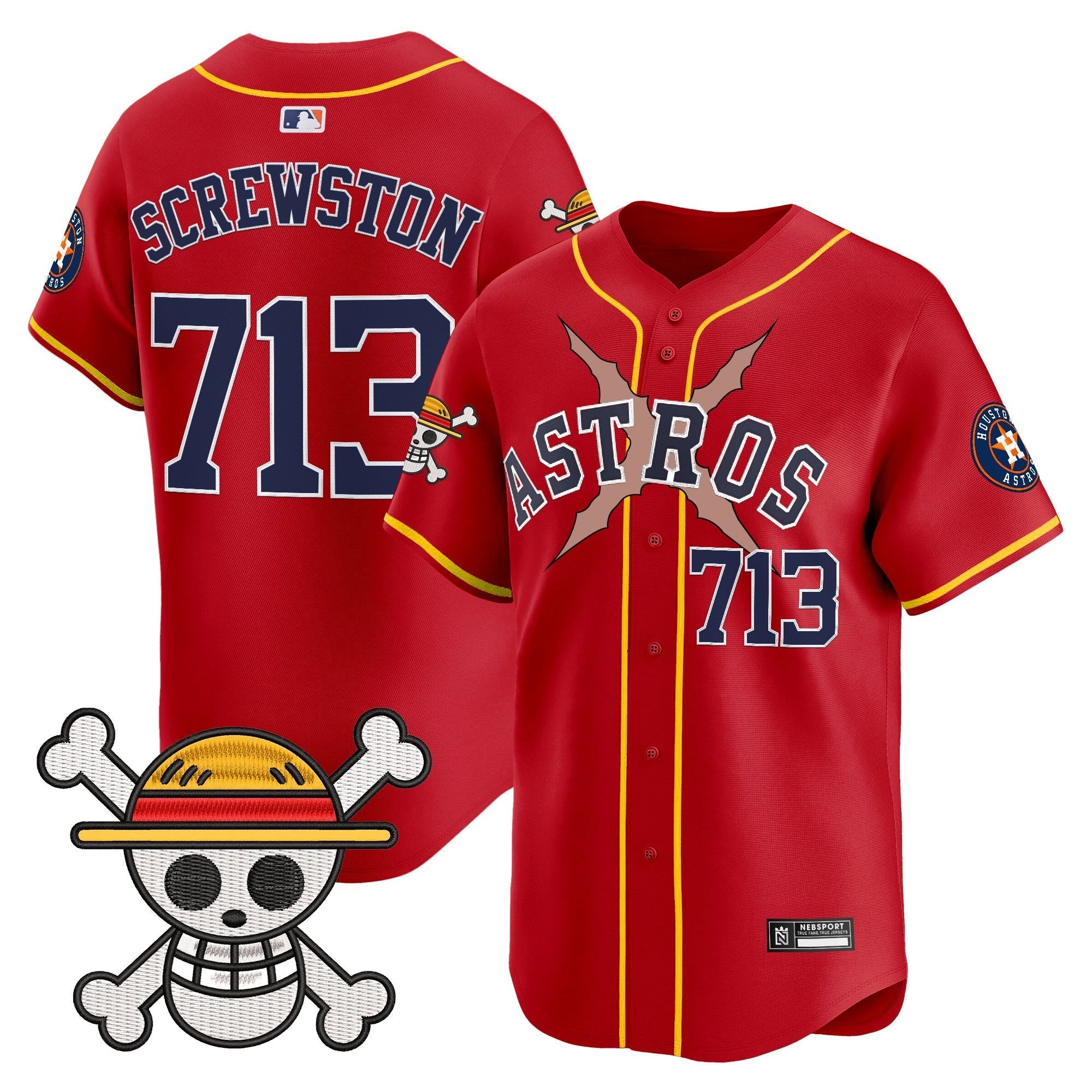 HOU x One Piece 2025 Vapor Premier Limited Jersey - Stitched
