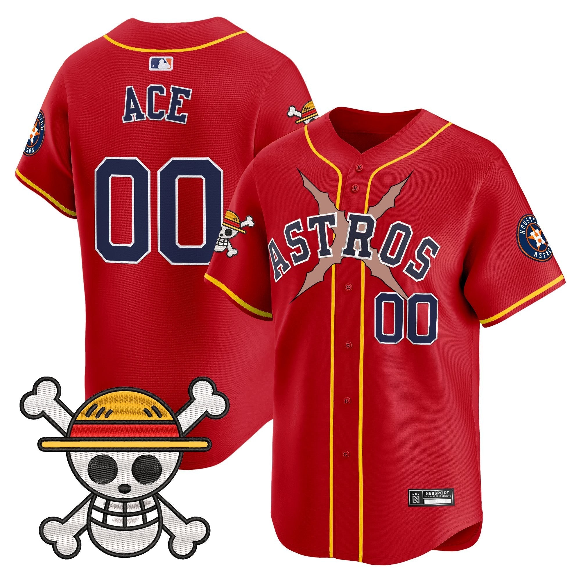 HOU x One Piece 2025 Vapor Premier Limited Jersey - Stitched