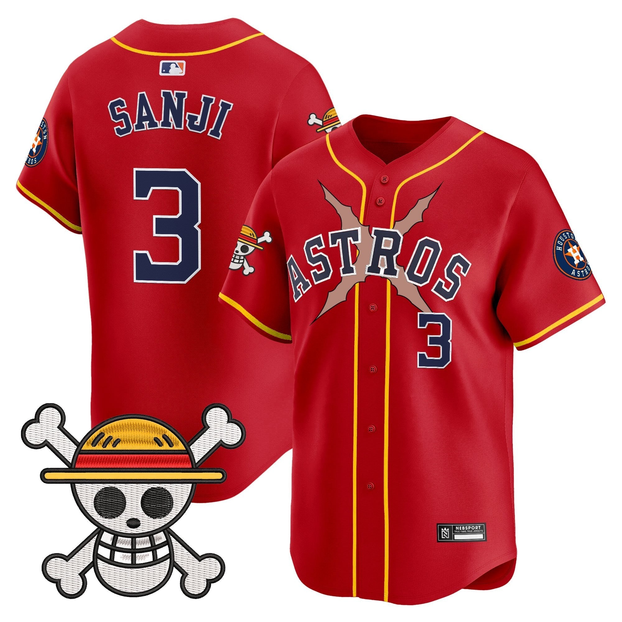 HOU x One Piece 2025 Vapor Premier Limited Jersey - Stitched