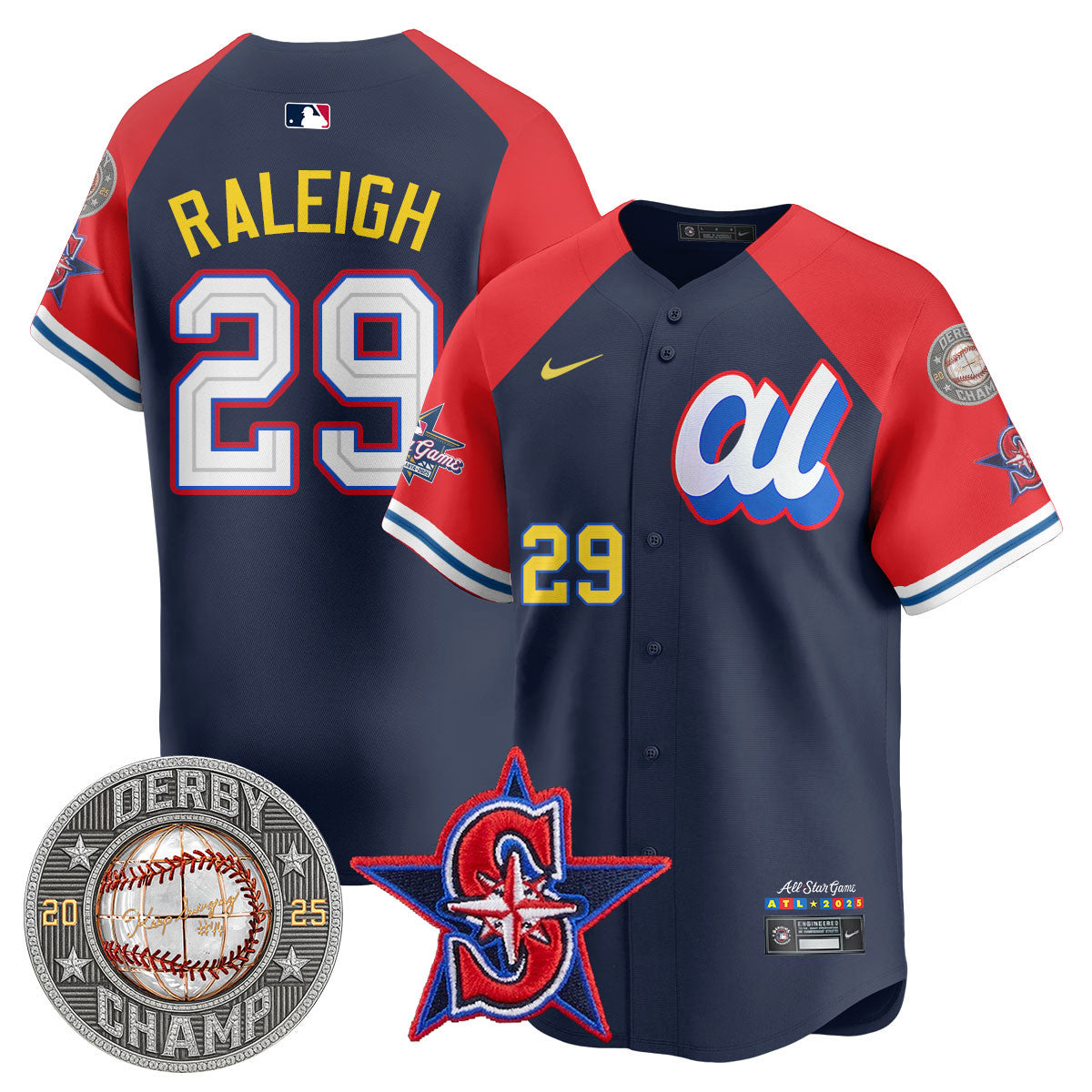 Cal Raleigh HRDERBY Champion AL 2025 MLB All-Star Jersey V1 - Stitched