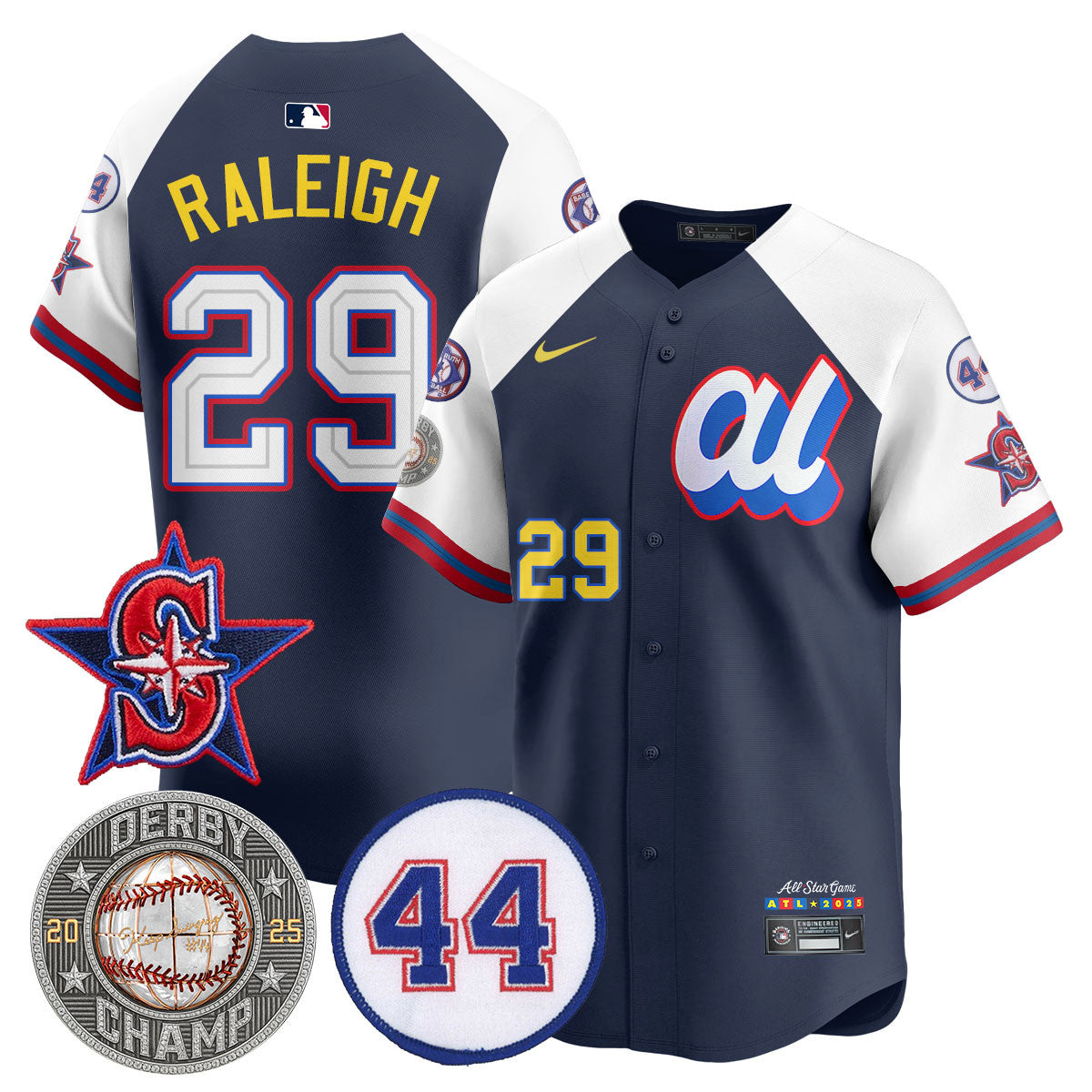 Cal Raleigh HRDERBY Champion AL 2025 MLB All-Star Jersey V2 - Stitched