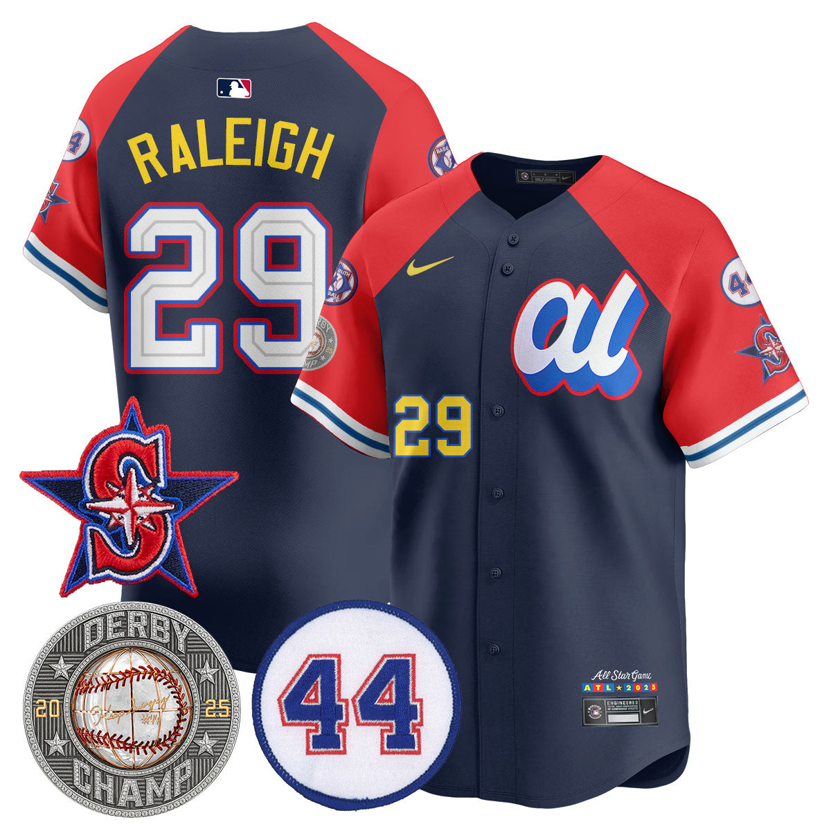 Cal Raleigh HRDERBY Champion AL 2025 MLB All-Star Jersey V2 - Stitched