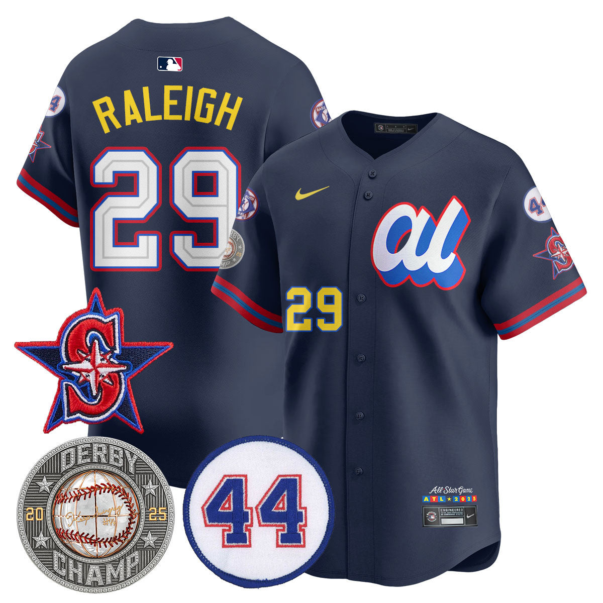 Cal Raleigh HRDERBY Champion AL 2025 MLB All-Star Jersey V2 - Stitched