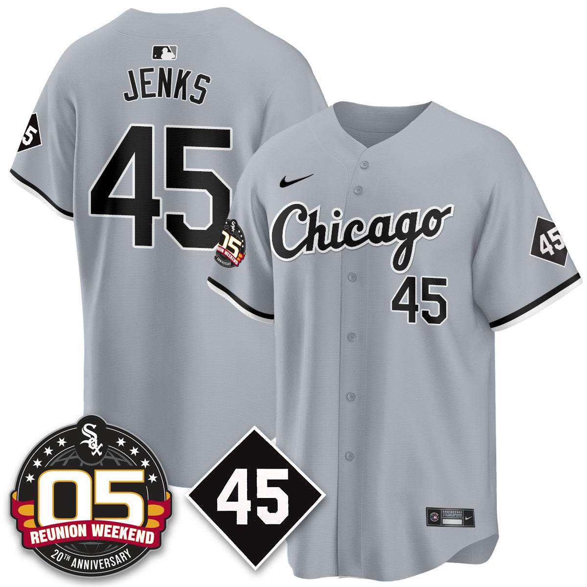 CWS Bobby Jenks 2025 Jersey - Reunion Weekend - Stitched