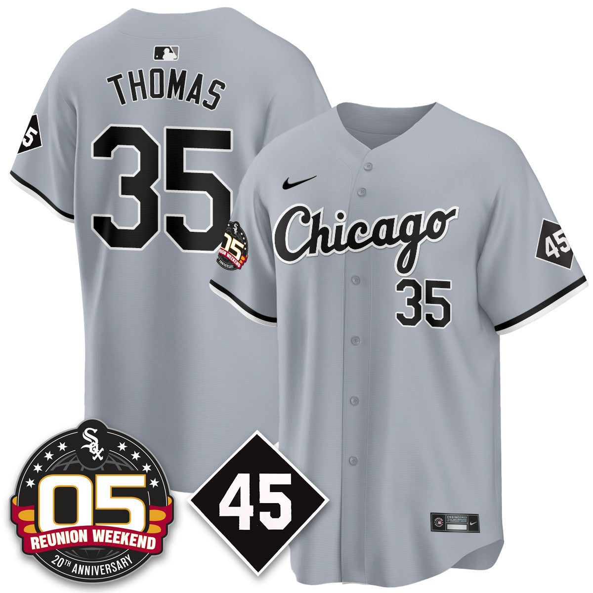 CWS Bobby Jenks 2025 Jersey - Reunion Weekend - Stitched