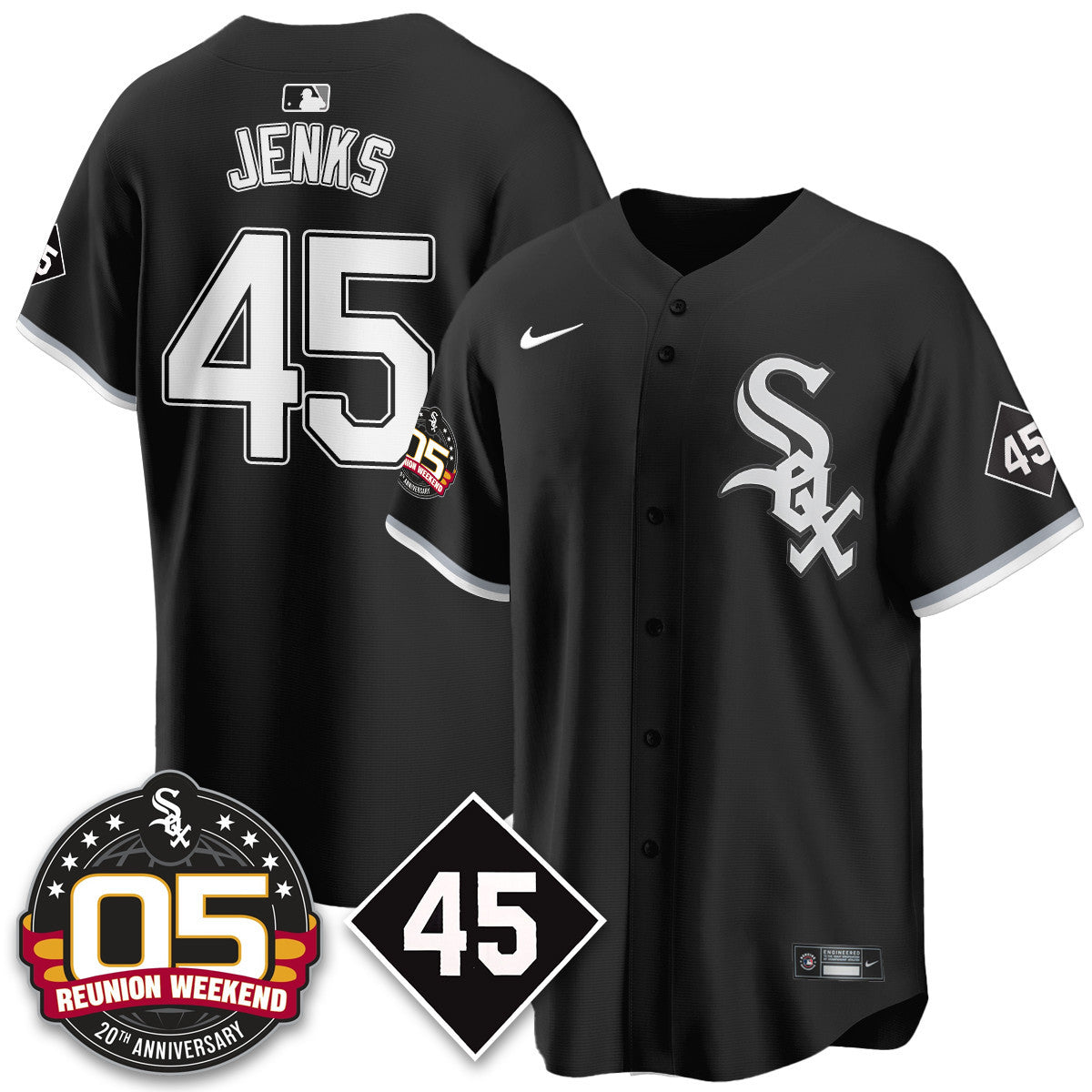 CWS Bobby Jenks 2025 Jersey - Reunion Weekend - Stitched
