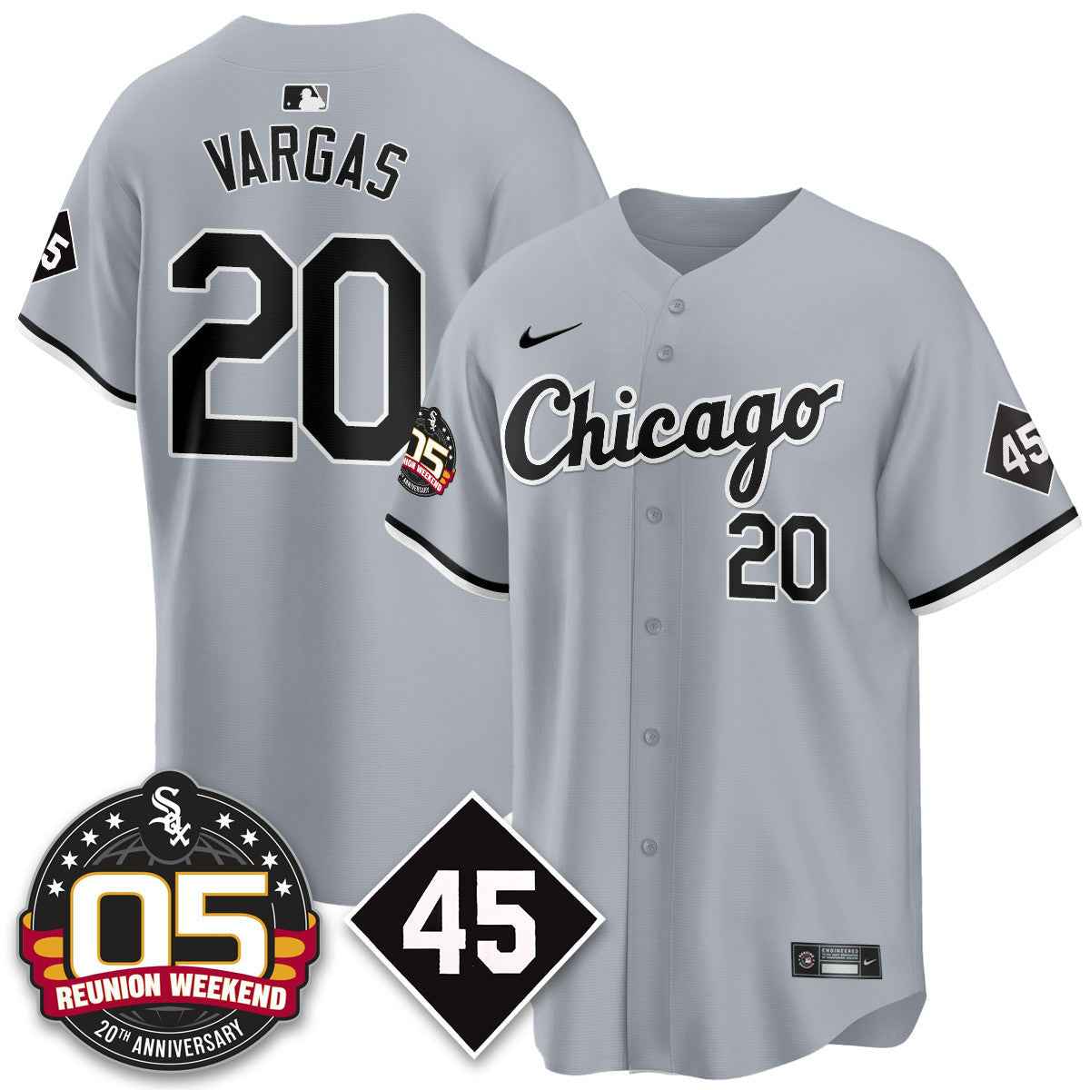 CWS Bobby Jenks 2025 Jersey - Reunion Weekend - Stitched