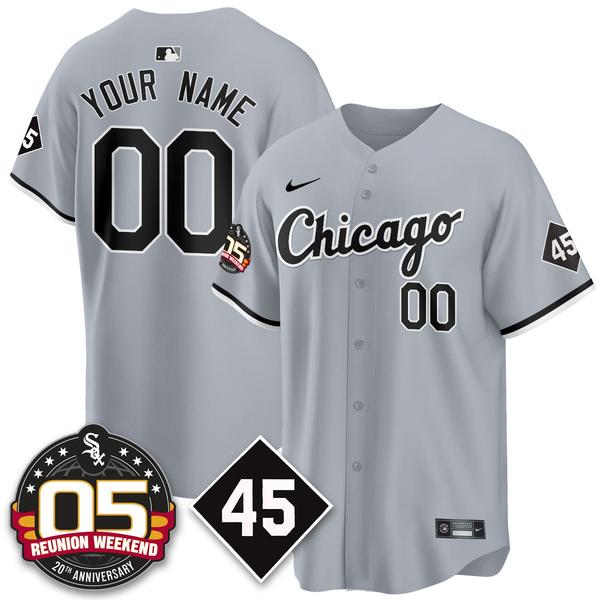 CWS Bobby Jenks 2025 Jersey - Reunion Weekend - Stitched