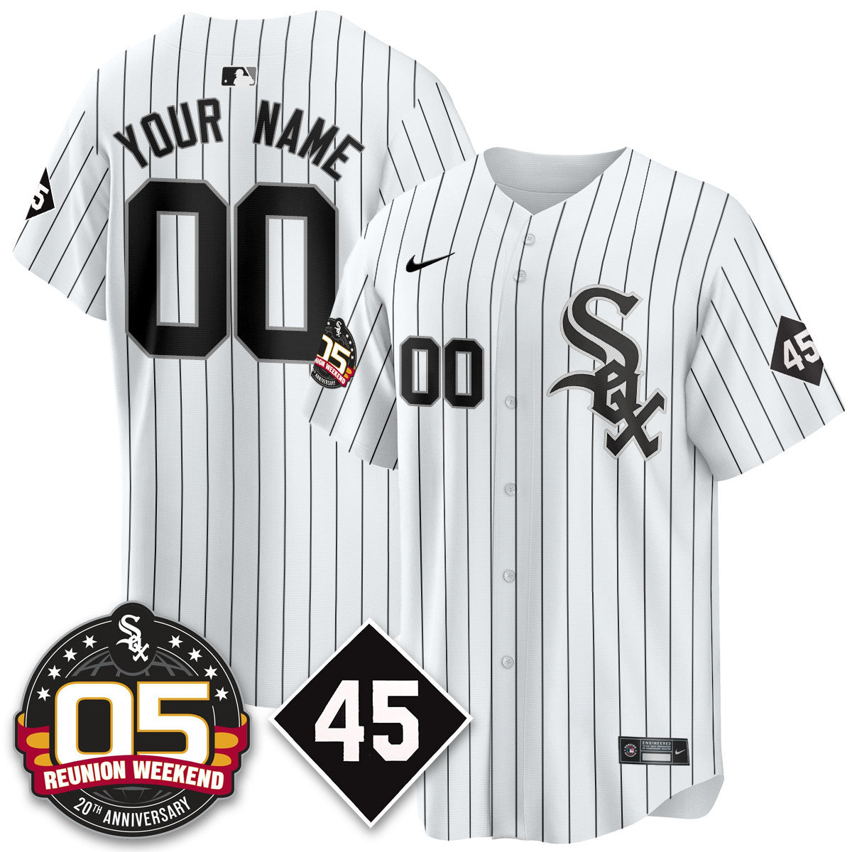 CWS Bobby Jenks 2025 Jersey - Reunion Weekend - Stitched