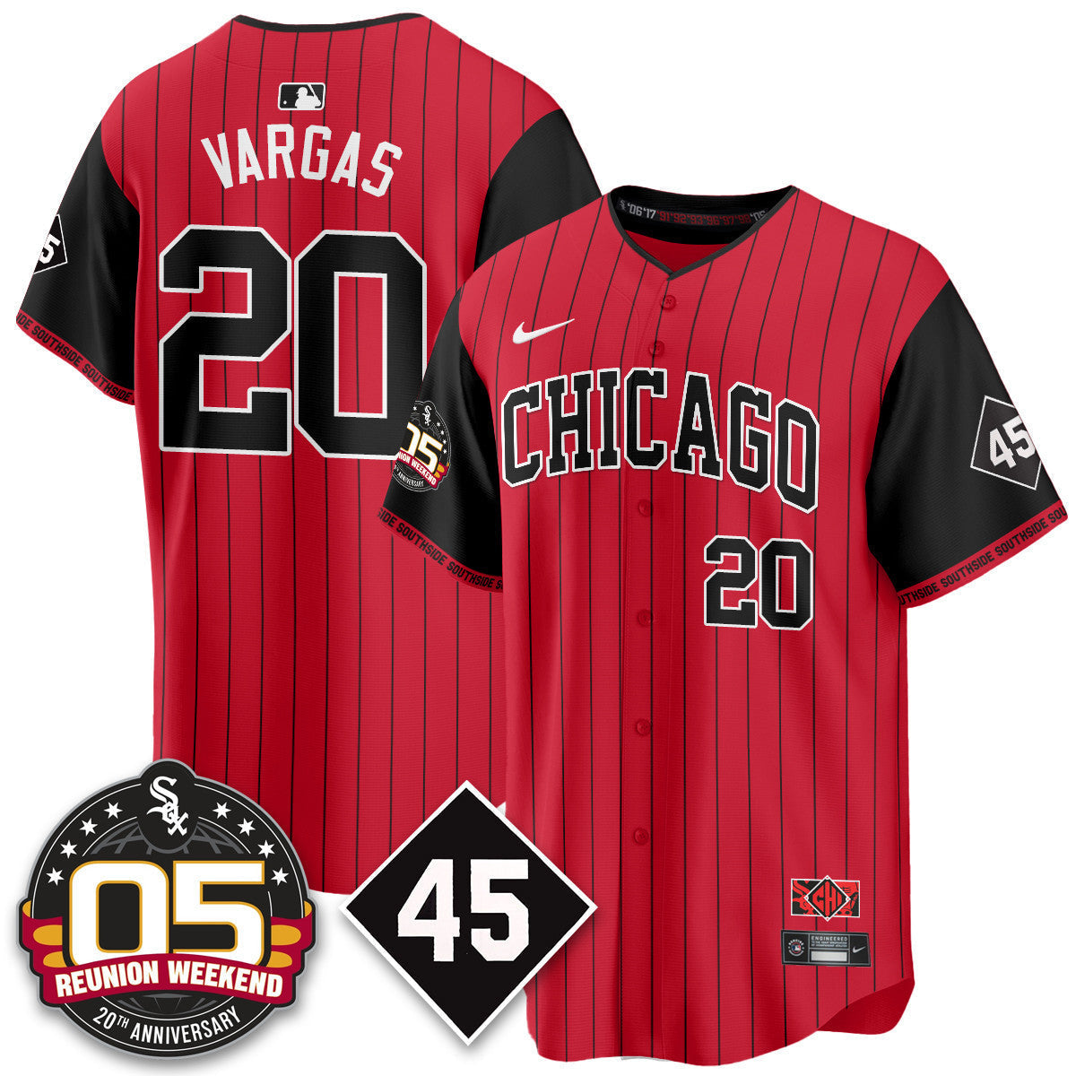 CWS Bobby Jenks 2025 Jersey - Reunion Weekend - Stitched