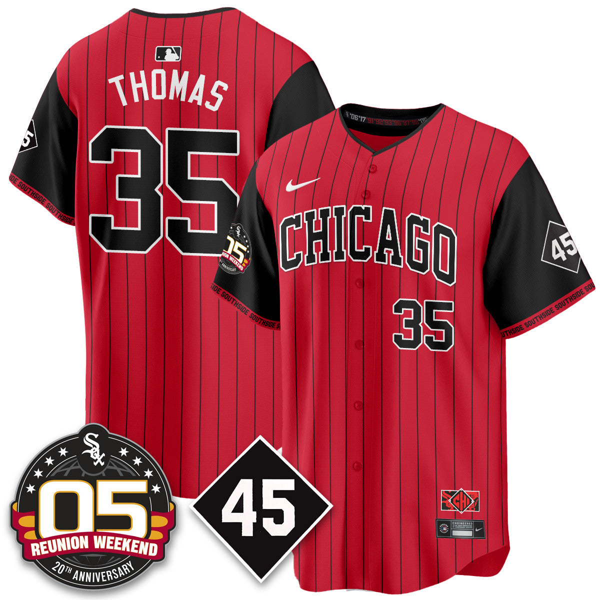 CWS Bobby Jenks 2025 Jersey - Reunion Weekend - Stitched