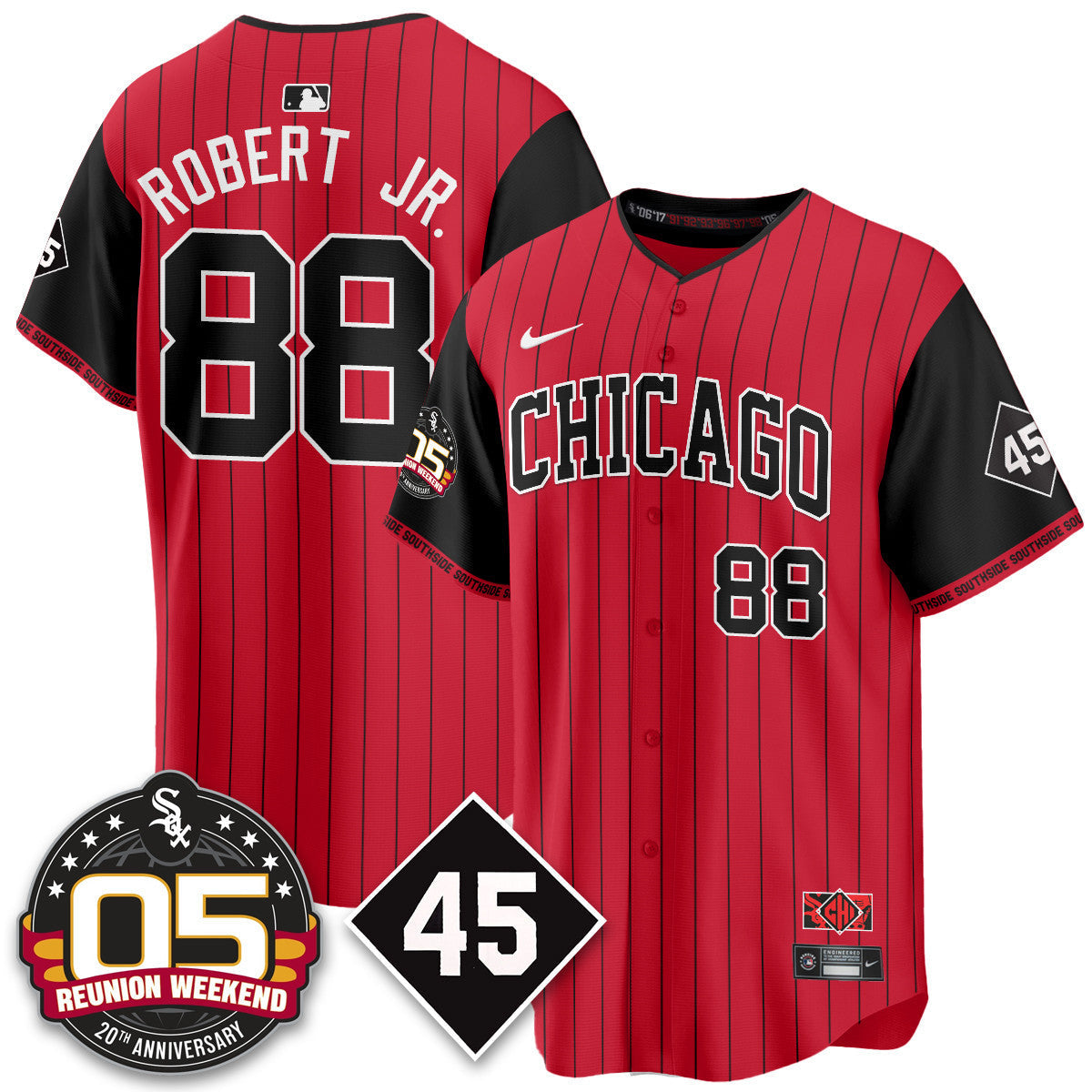 CWS Bobby Jenks 2025 Jersey - Reunion Weekend - Stitched