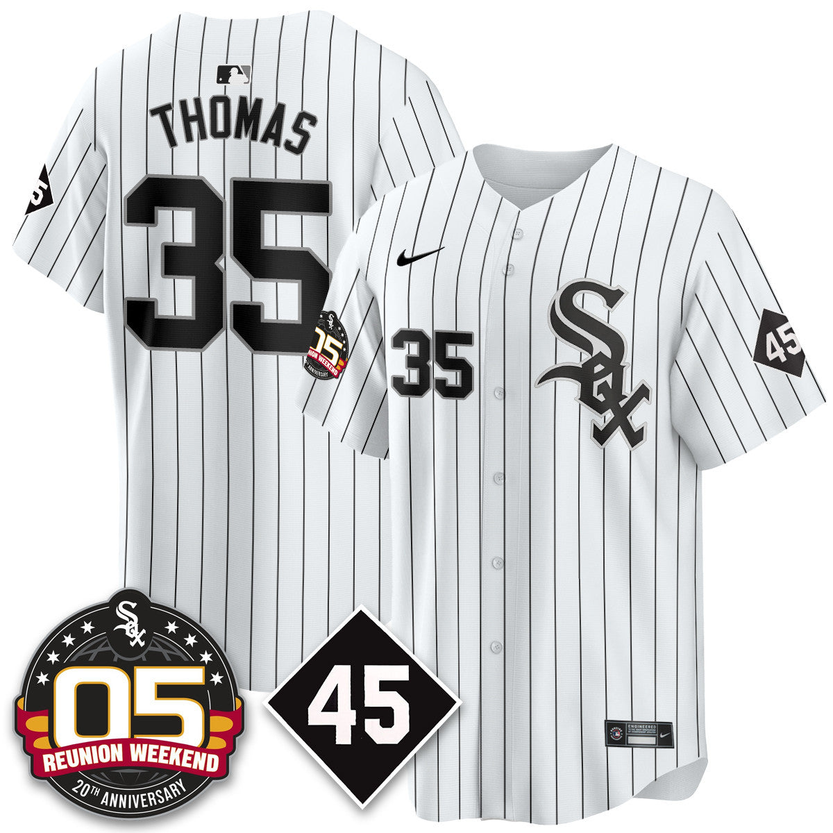CWS Bobby Jenks 2025 Jersey - Reunion Weekend - Stitched