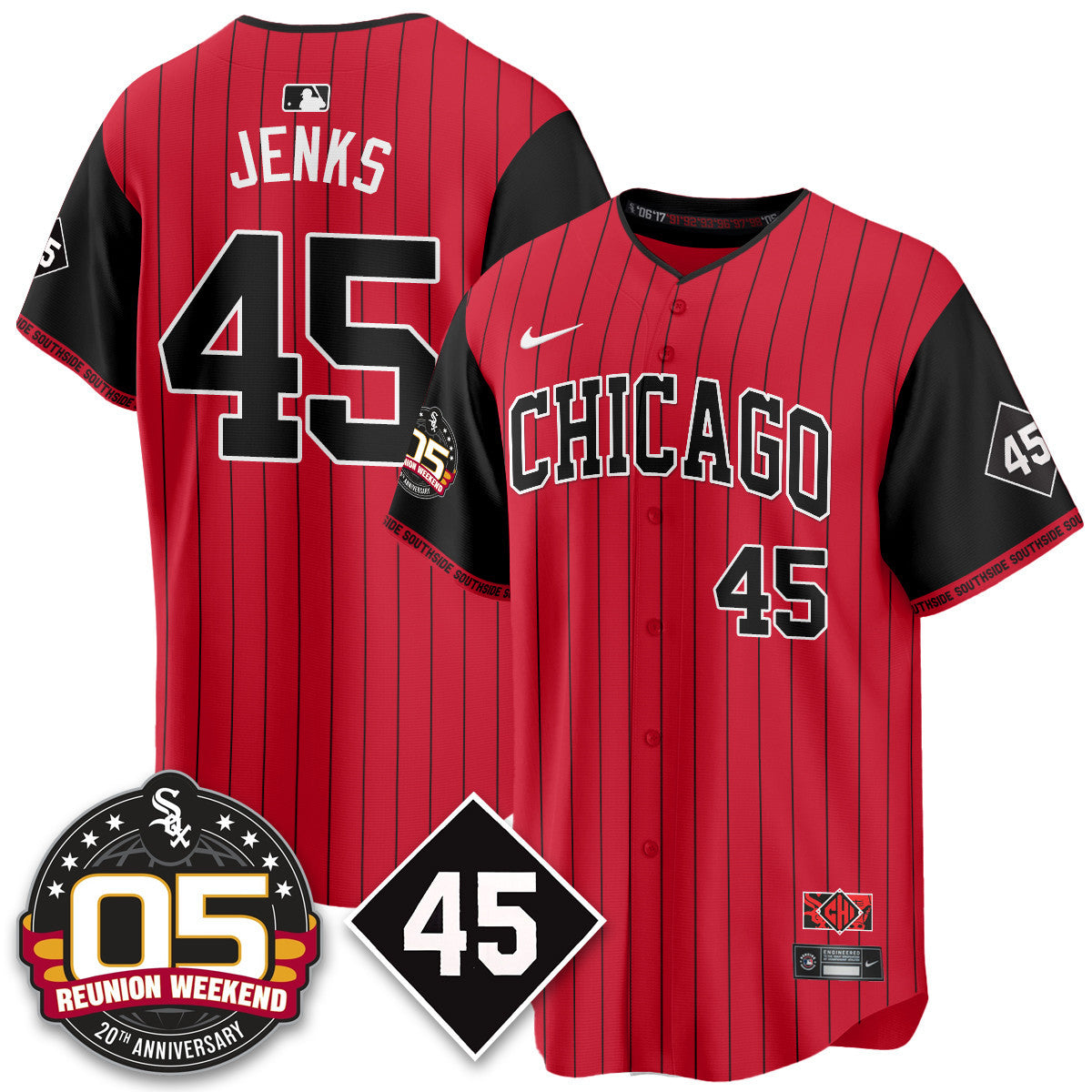 CWS Bobby Jenks 2025 Jersey - Reunion Weekend - Stitched