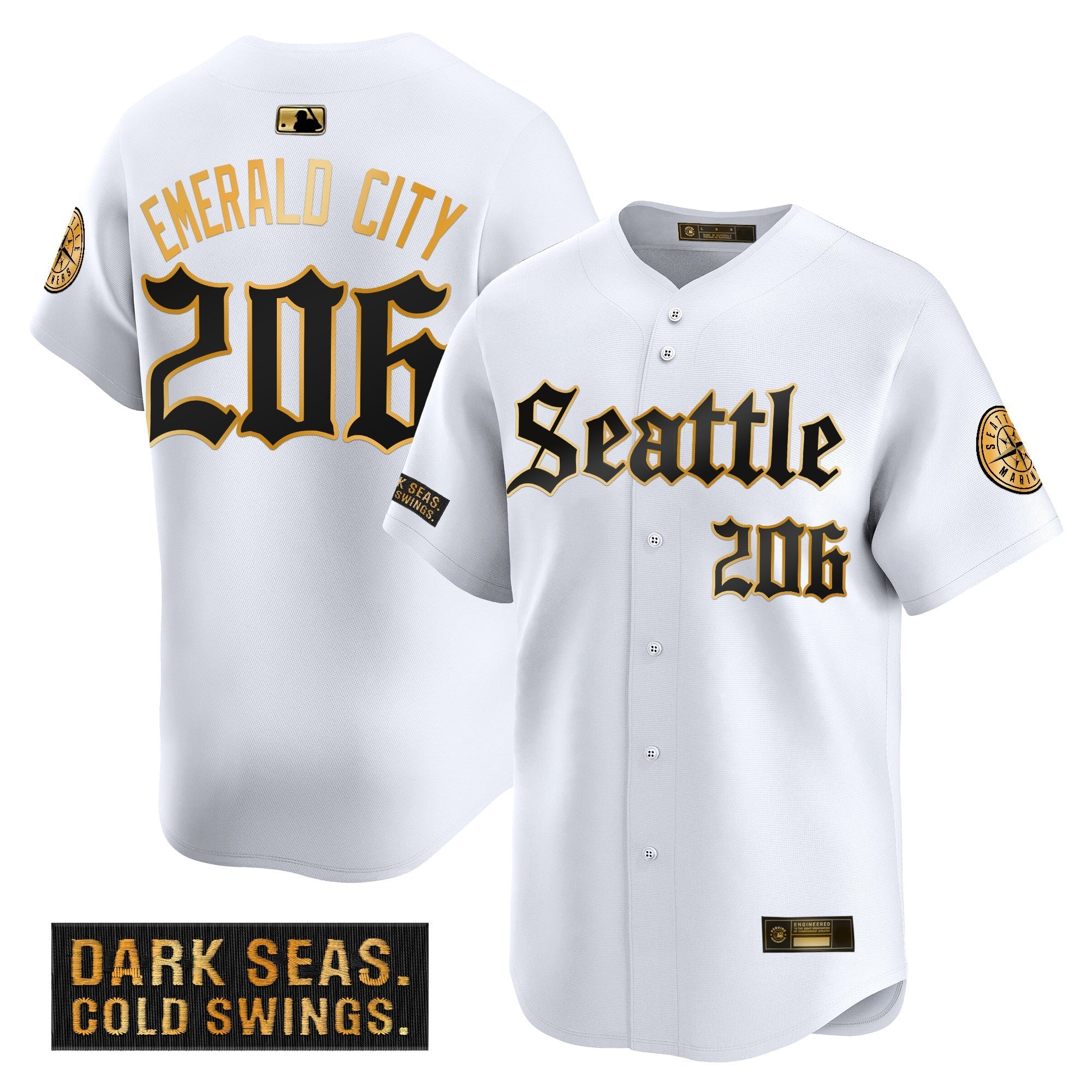 SEA 'Deep Sea Gothic Edition' Gold Vapor Premier Limited Jersey - Stitched