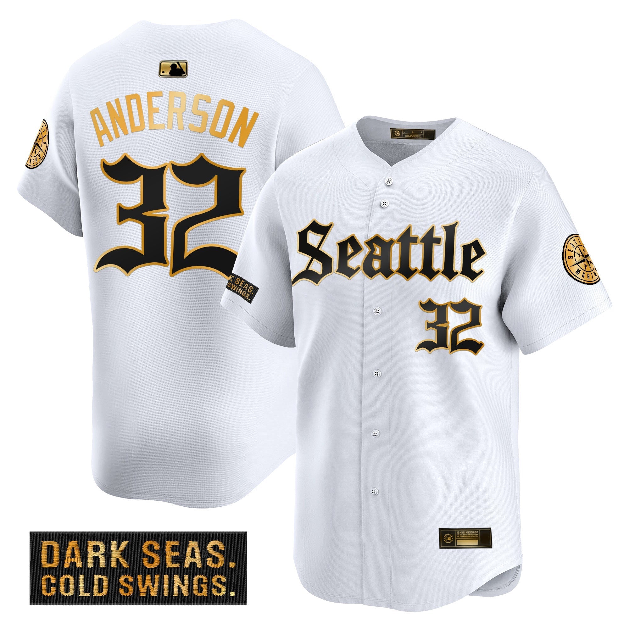 SEA 'Deep Sea Gothic Edition' Gold Vapor Premier Limited Jersey - Stitched