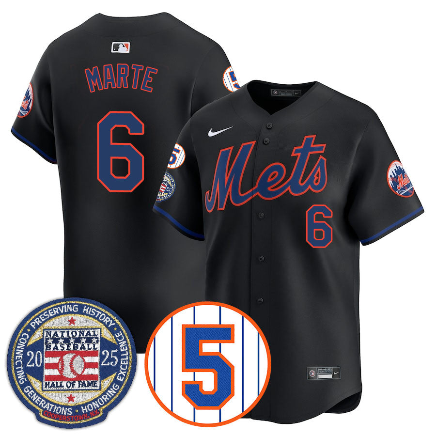 NYM Number Retirement & Hall of Fame Gold Jersey - Stitched