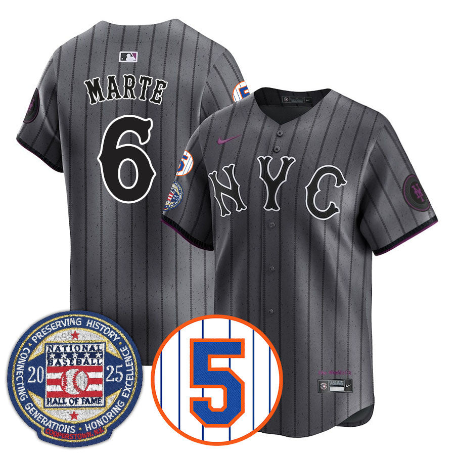 NYM Number Retirement & Hall of Fame Gold Jersey - Stitched