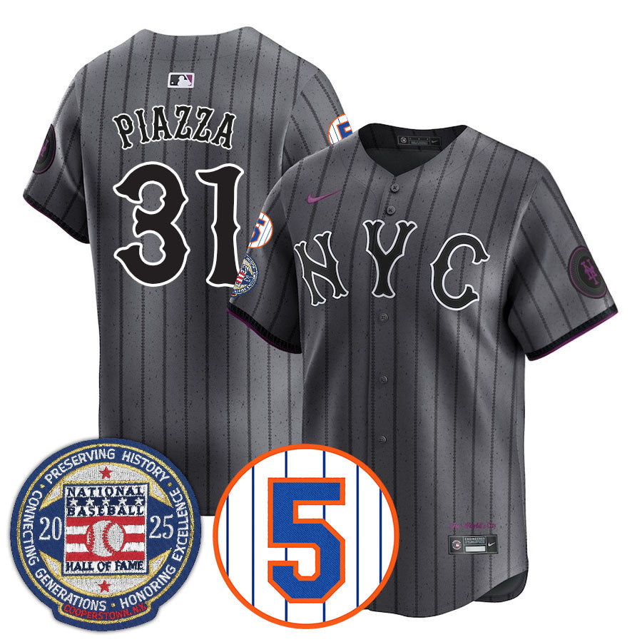 NYM Number Retirement & Hall of Fame Gold Jersey - Stitched