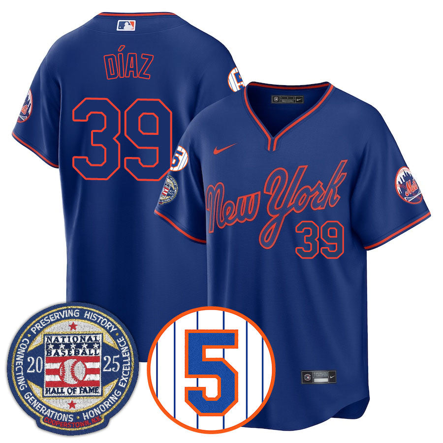 NYM Number Retirement & Hall of Fame Gold Jersey - Stitched