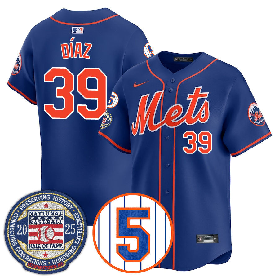 NYM Number Retirement & Hall of Fame Gold Jersey - Stitched