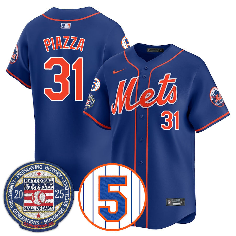 NYM Number Retirement & Hall of Fame Gold Jersey - Stitched