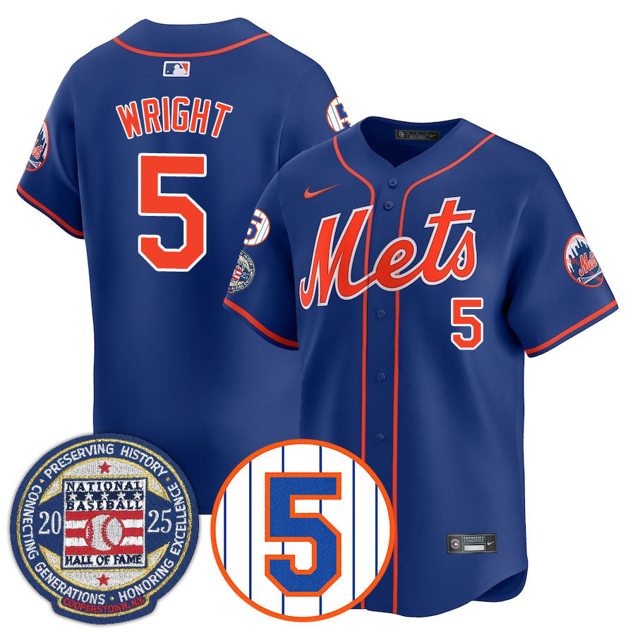 NYM Number Retirement & Hall of Fame Gold Jersey - Stitched