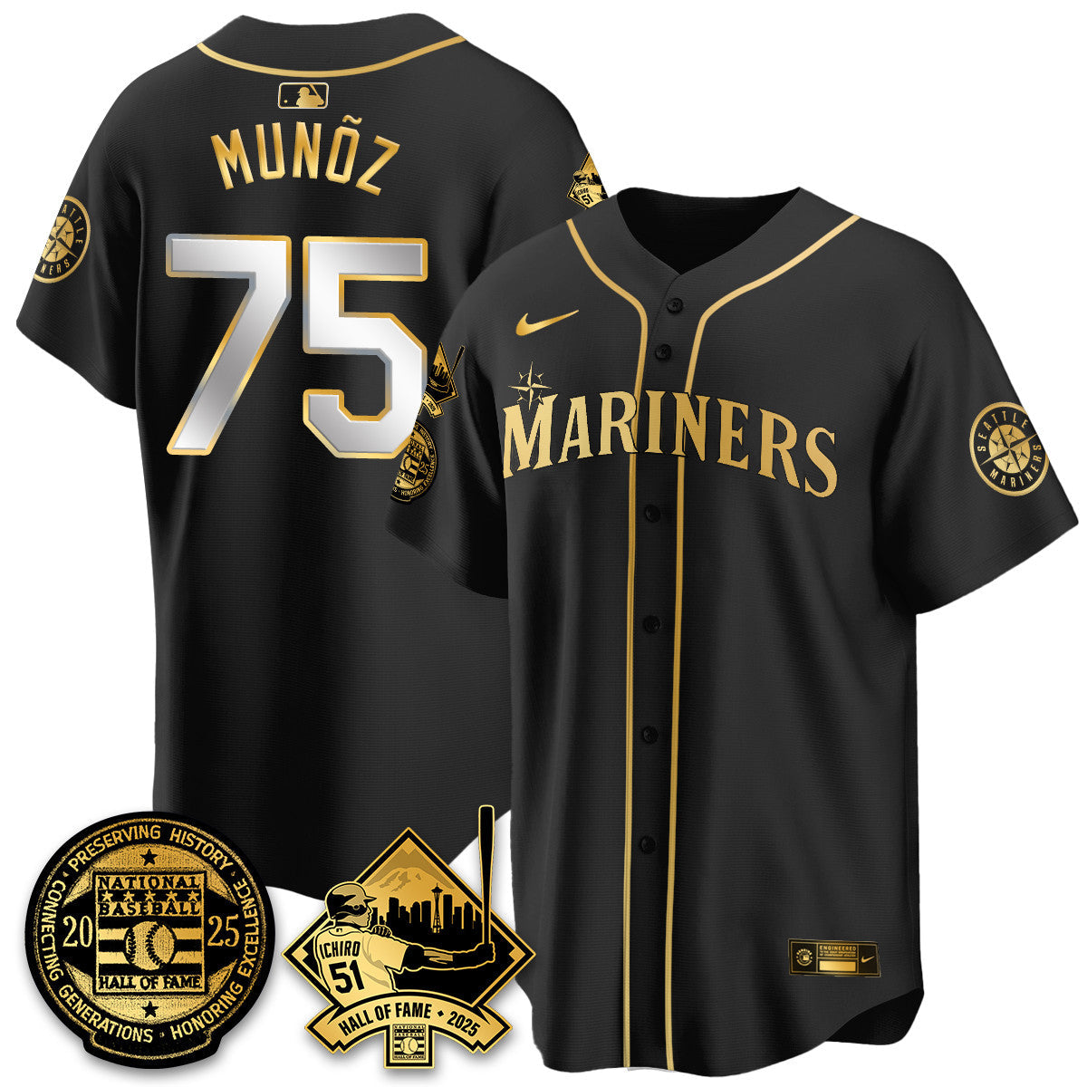 SEA Ichiro Number Retirement Jersey V2 - Stitched