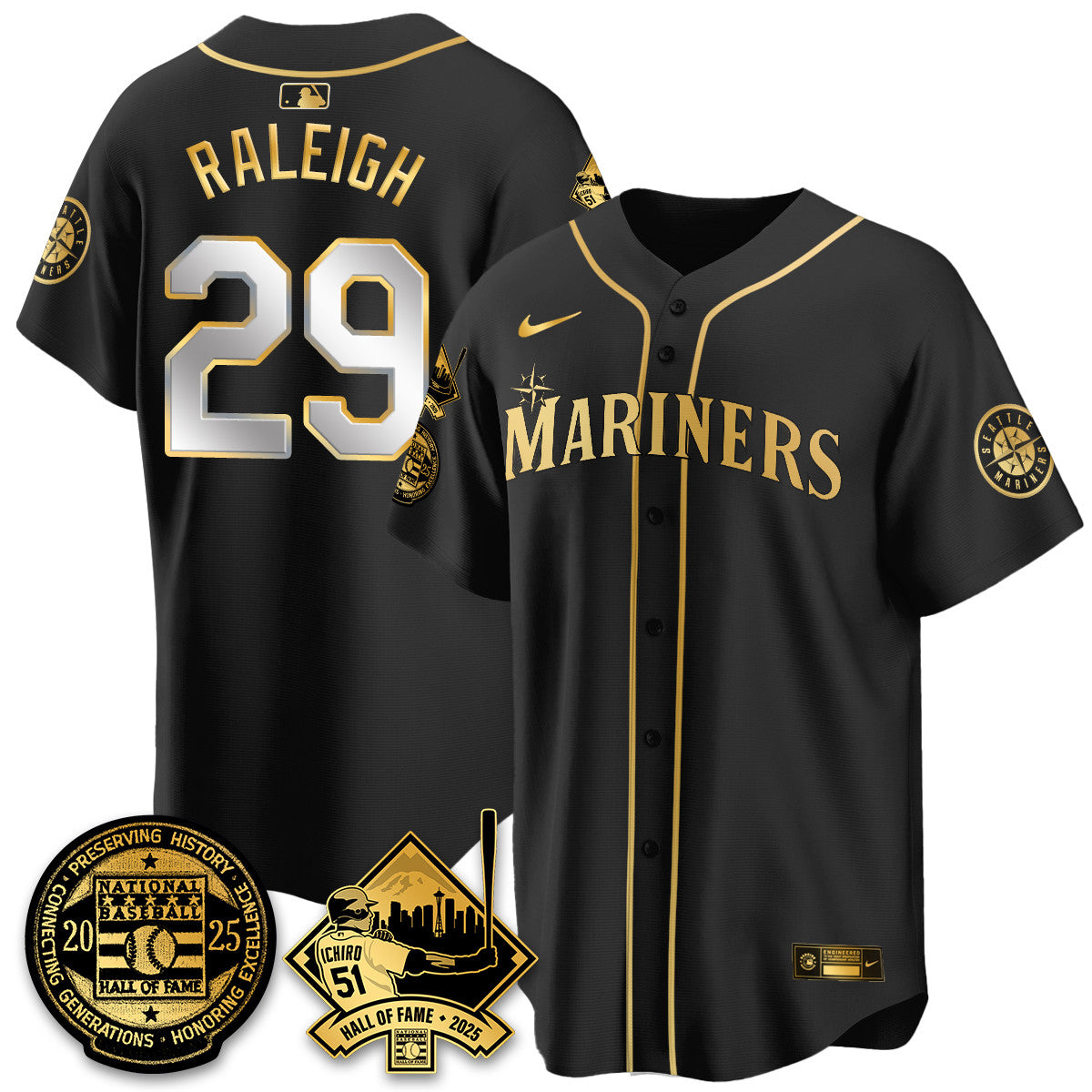 SEA Ichiro Number Retirement Jersey V2 - Stitched