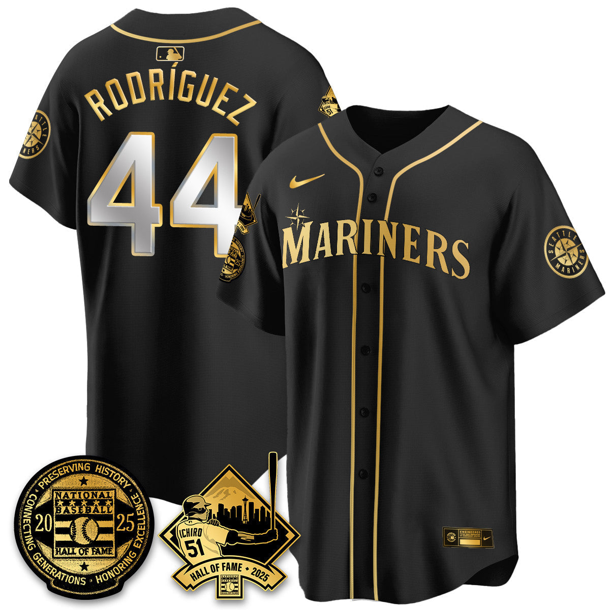 SEA Ichiro Number Retirement Jersey V2 - Stitched