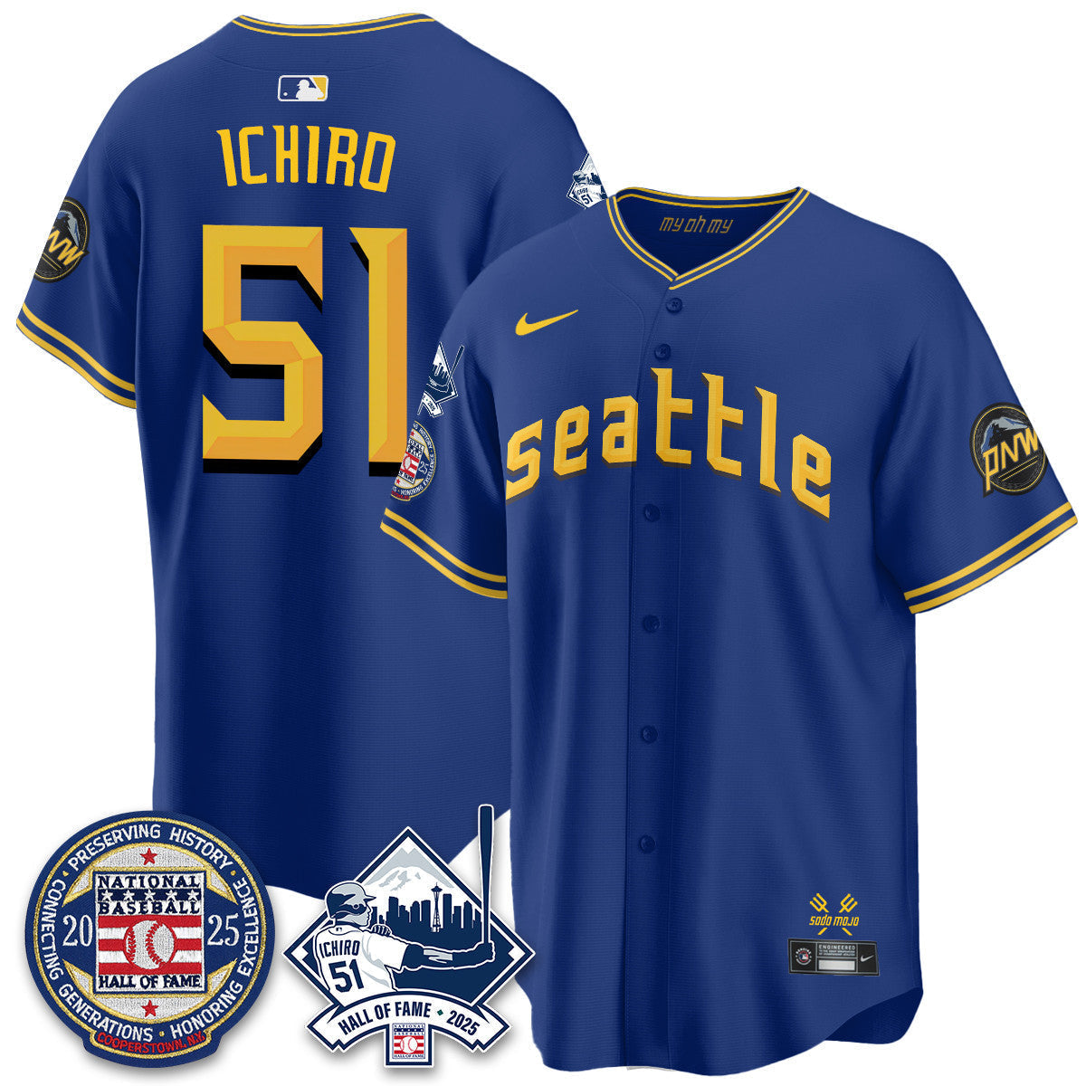 SEA Ichiro Number Retirement Jersey V2 - Stitched