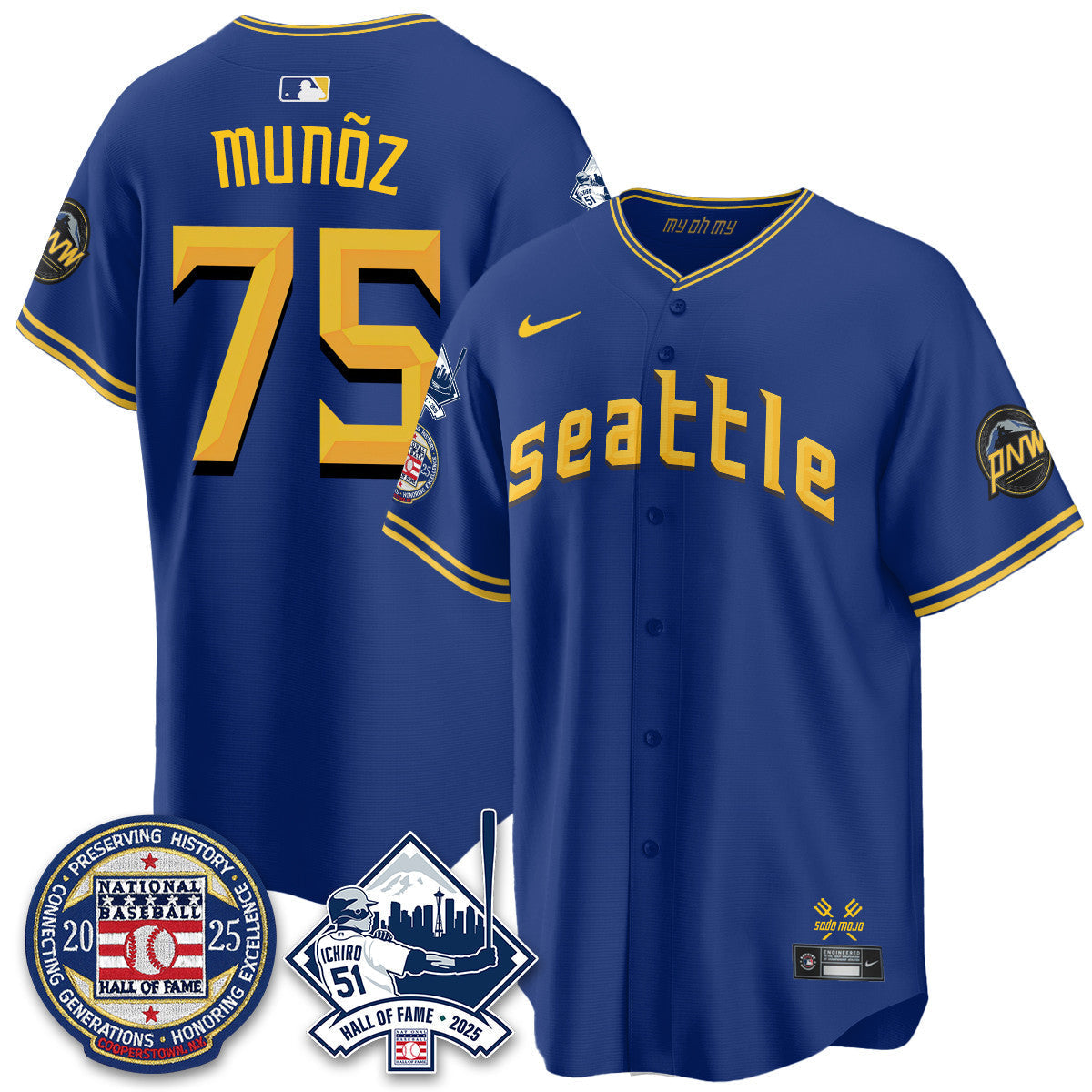 SEA Ichiro Number Retirement Jersey V2 - Stitched