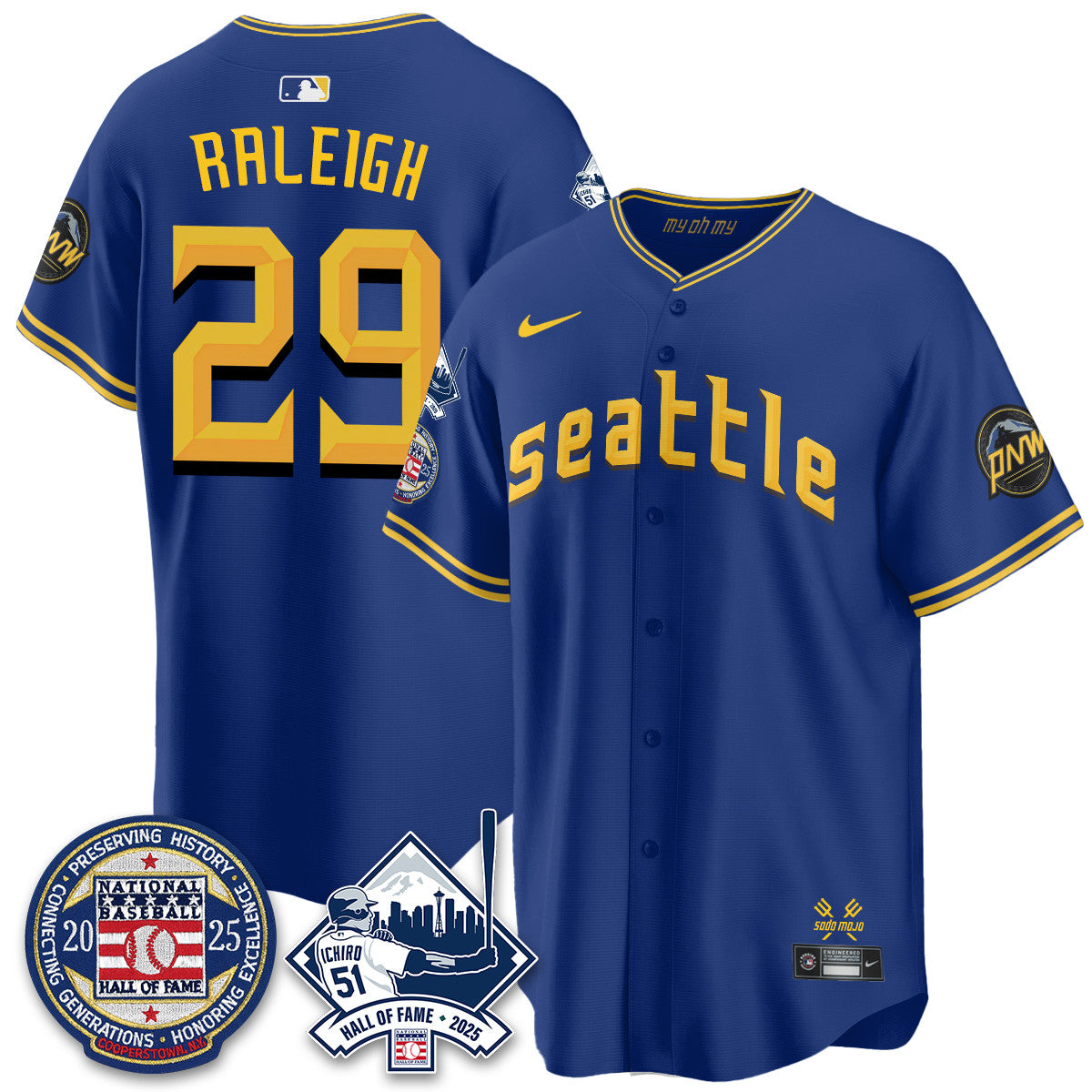 SEA Ichiro Number Retirement Jersey V2 - Stitched