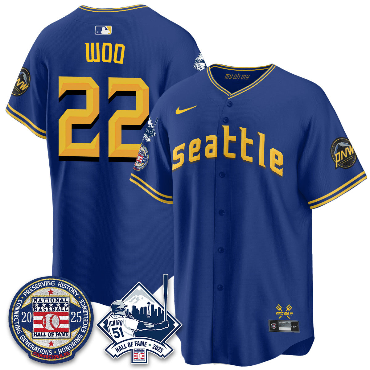 SEA Ichiro Number Retirement Jersey V2 - Stitched
