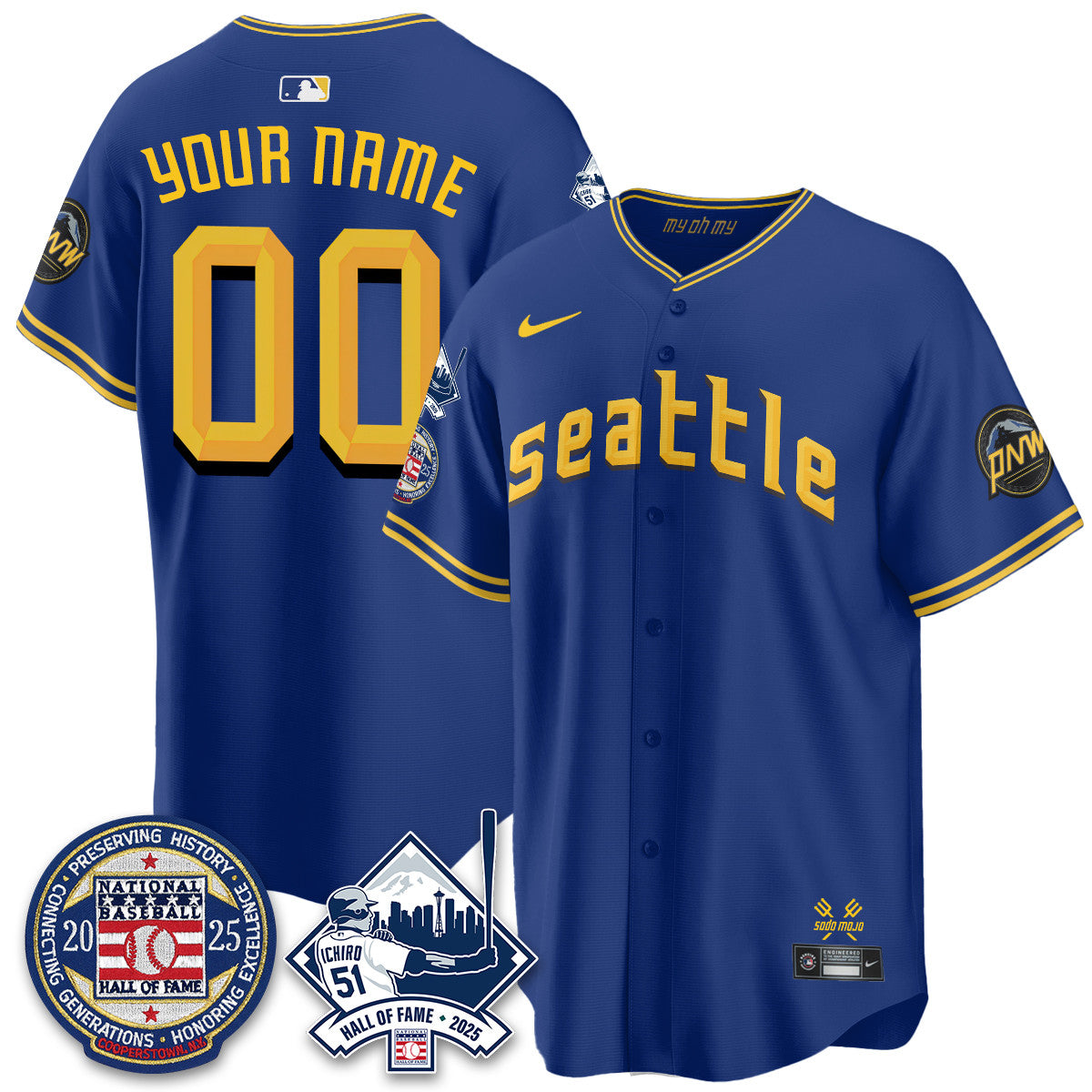 SEA Ichiro Number Retirement Jersey V2 - Stitched