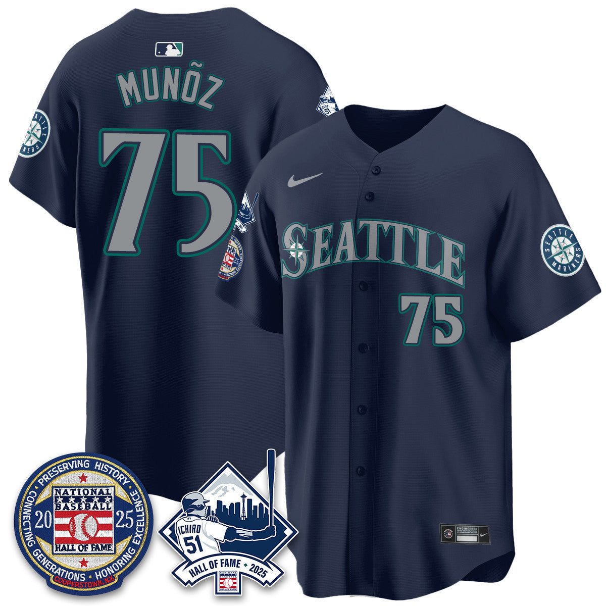 SEA Ichiro Number Retirement Jersey V2 - Stitched