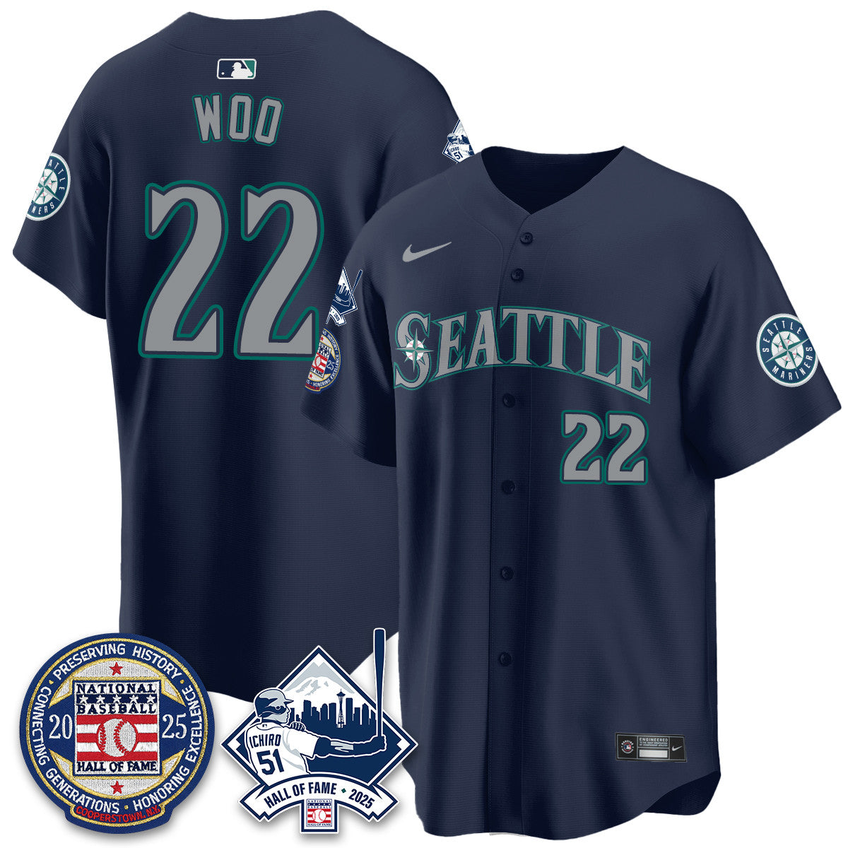 SEA Ichiro Number Retirement Jersey V2 - Stitched