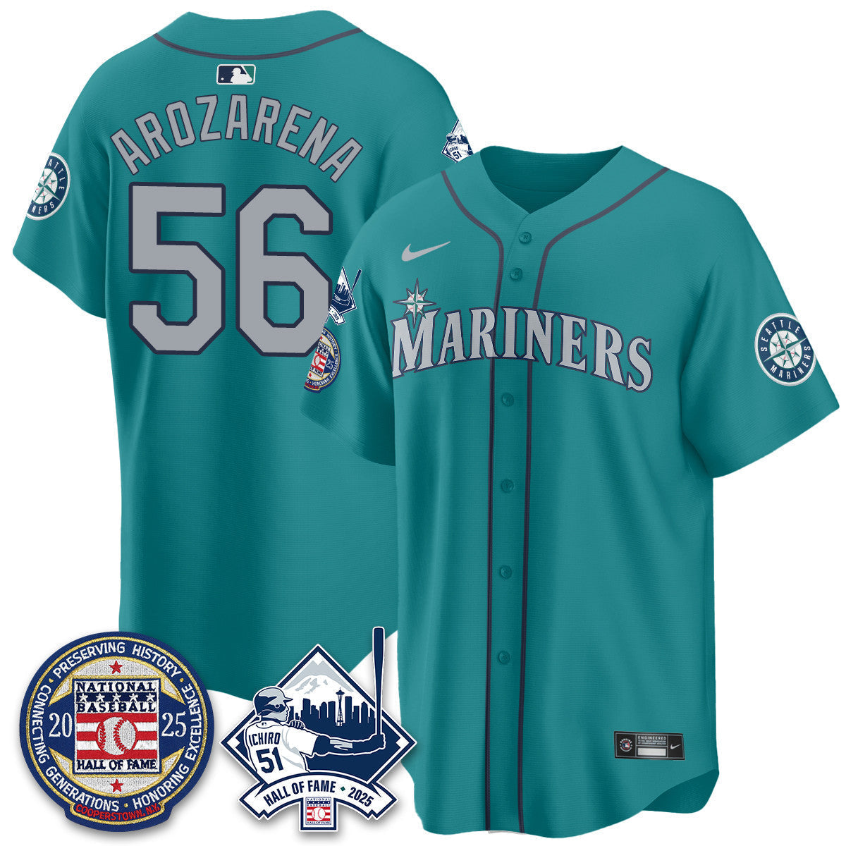SEA Ichiro Number Retirement Jersey V2 - Stitched