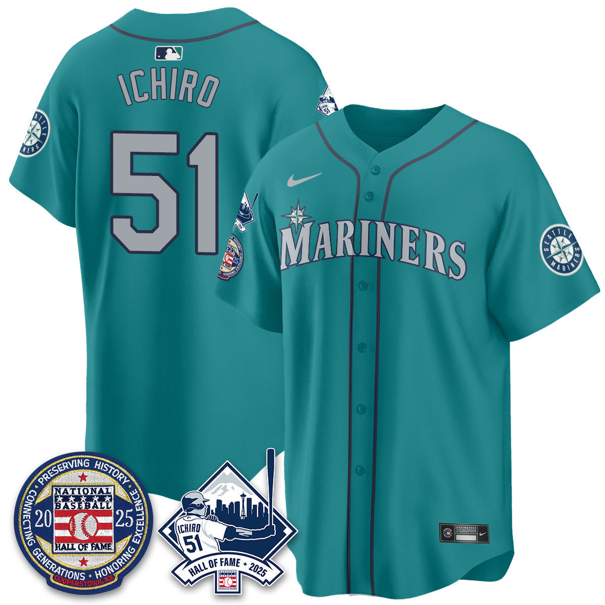 SEA Ichiro Number Retirement Jersey V2 - Stitched