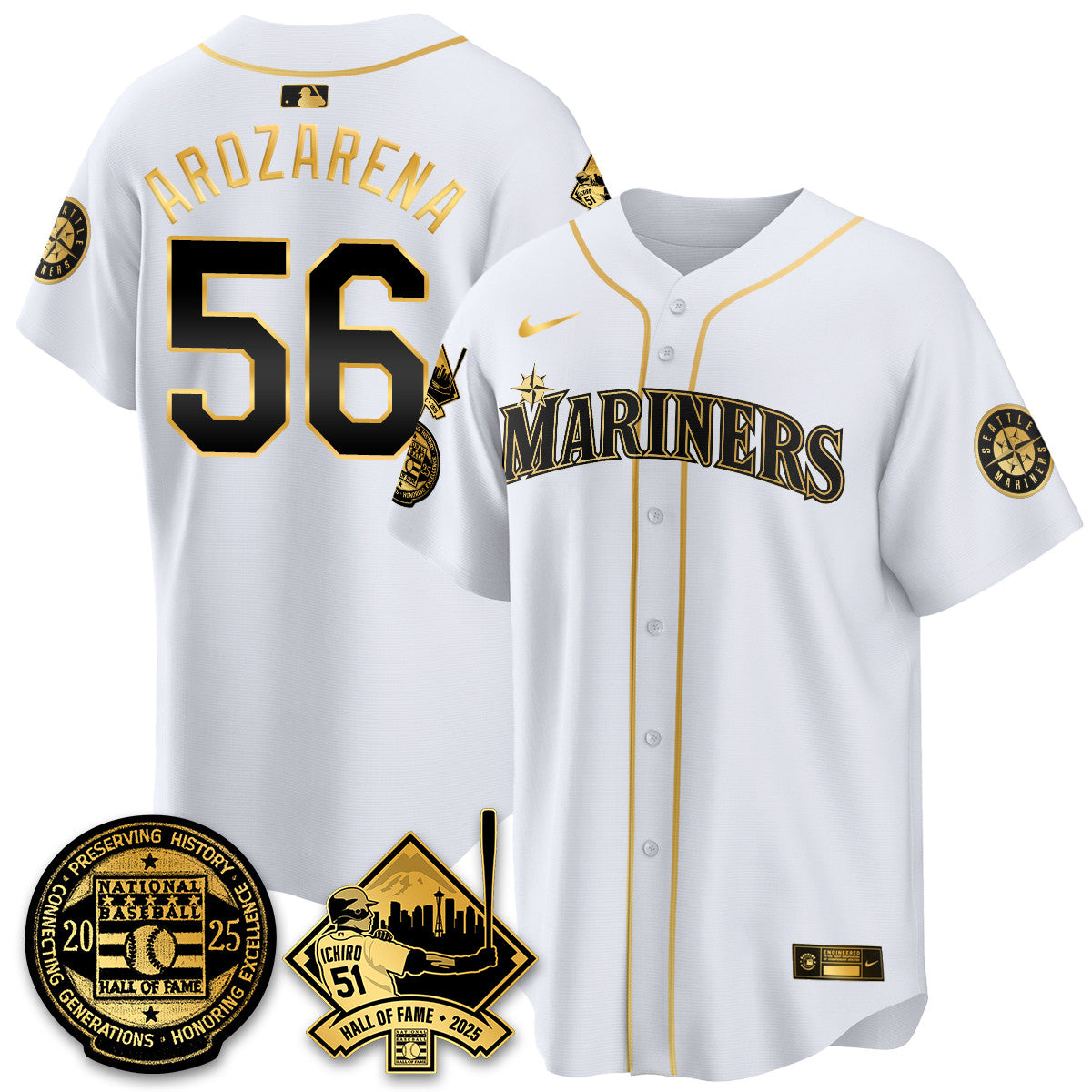 SEA Ichiro Number Retirement Jersey V2 - Stitched